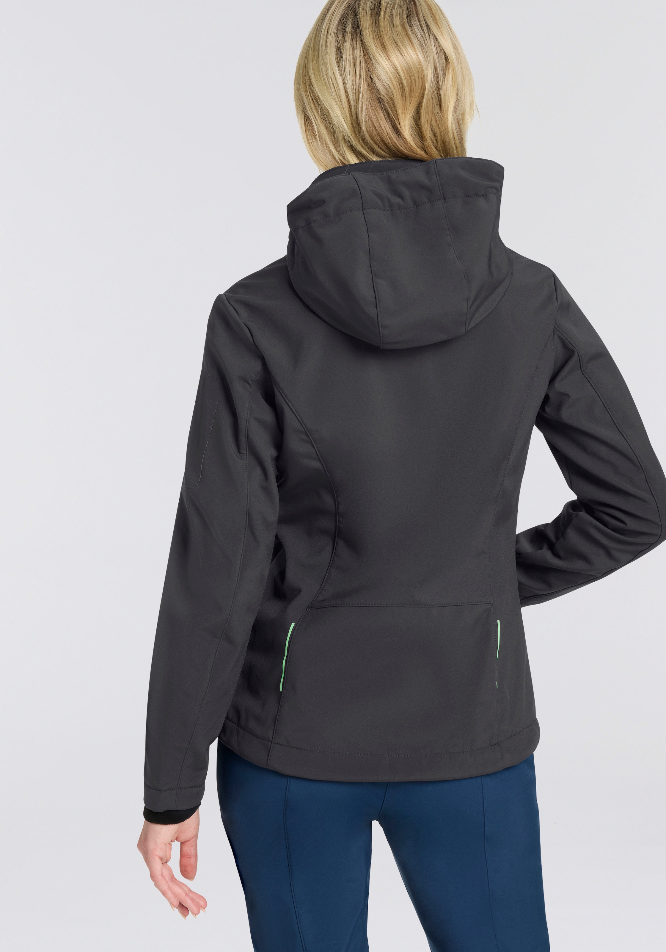 CMP Veste softshell »WOMAN JACKET ZIP HOOD« mit Kapuze sportlicher Stil, wärmend, wind- und wasserabweisend, Übergangsjacke