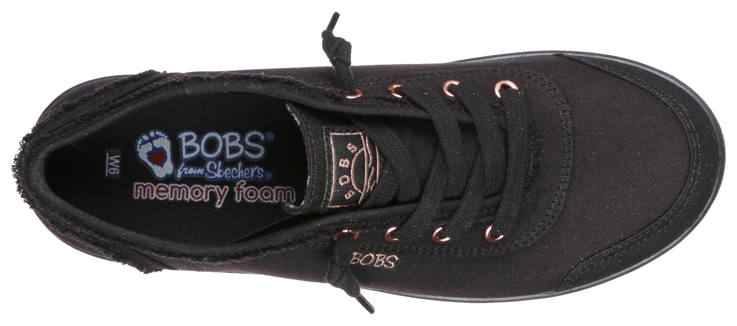 Skechers Slip-On Sneaker »BOBS B CUTE-«, Slipper, Sommerschuh, Freizeitschuh mit elastischer Zierschnürung