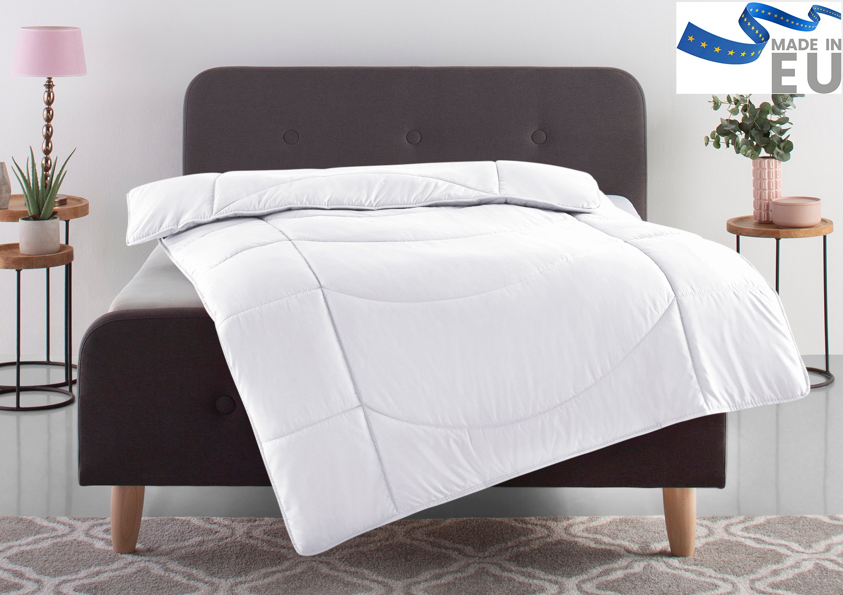 Image of GOODproduct Microfaserbettdecke "Microlux, Bettdecke 135x200 cm und Übergrössen bis 240x220cm" leicht Füllung Feuchtigkeitsregulierende 3D Klimafaser (Polyester) 1 Stk. tlg. fest versteppter Bezug - keine Bettwäsche nötig, Sommer, Winter