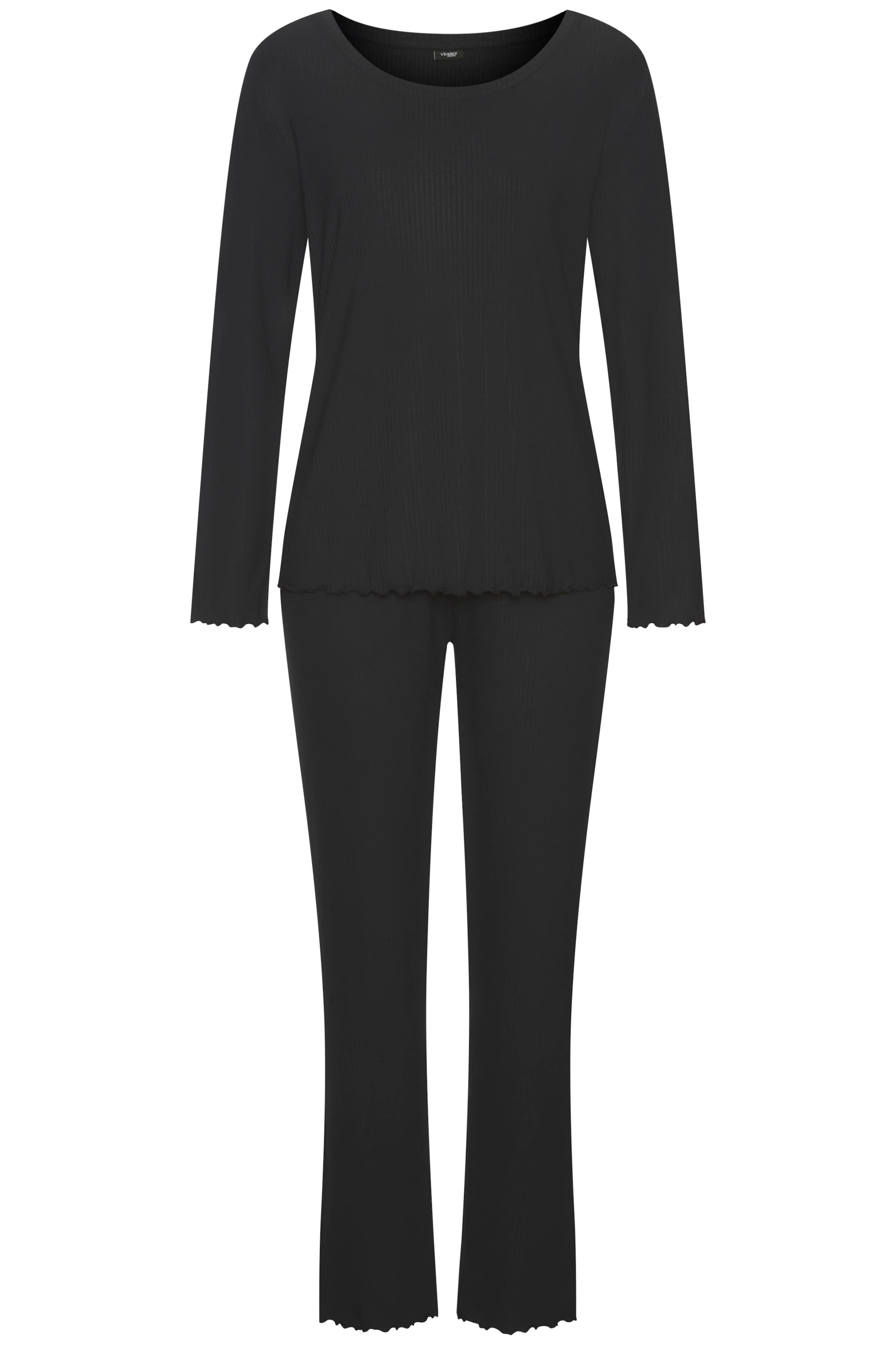 Vivance Dreams Pyjama, mit süssem Babylock-Saum