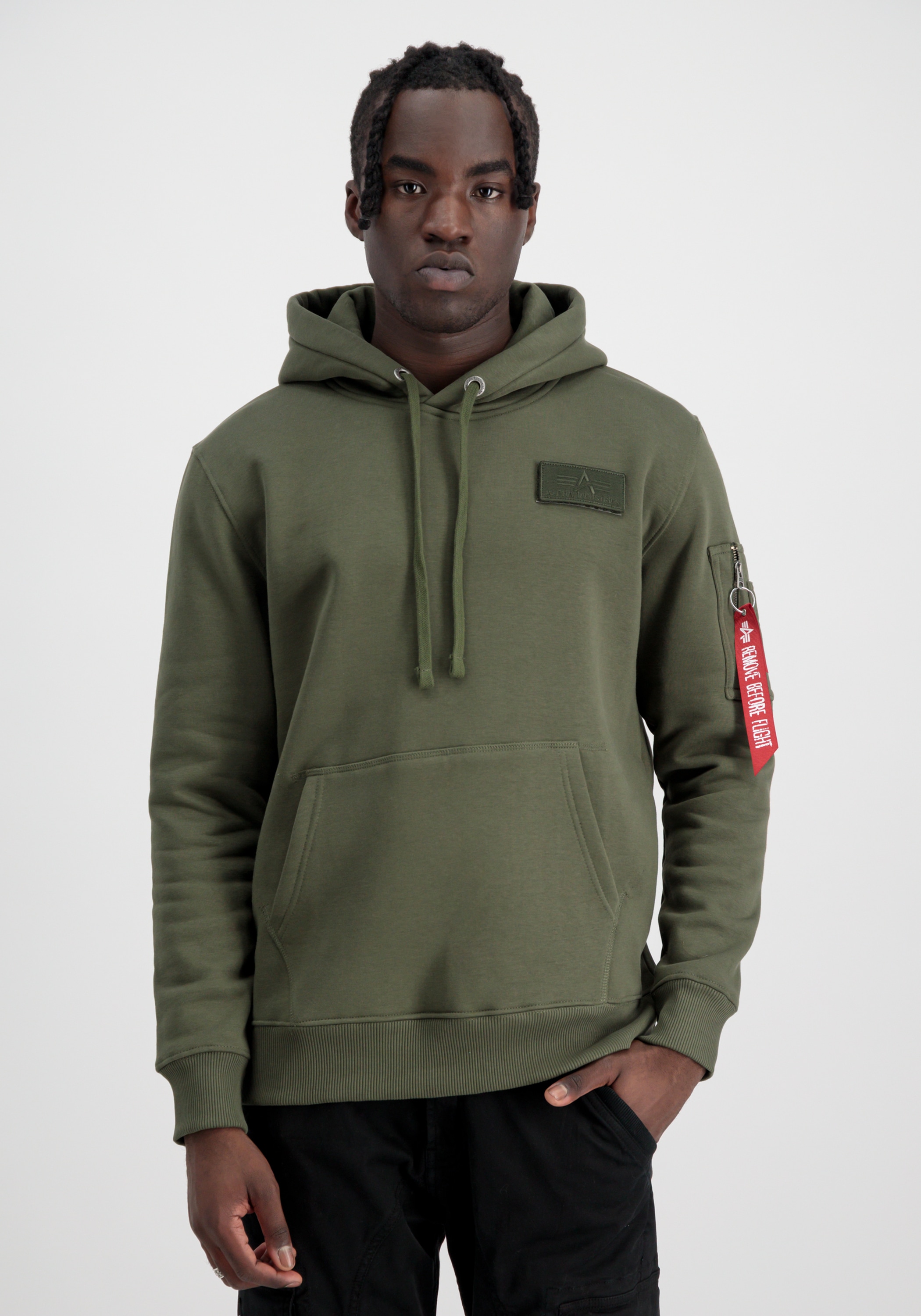 Alpha Industries Hoodie »Alpha Industries Men - Hoodies Red Stripe Hoodie«
