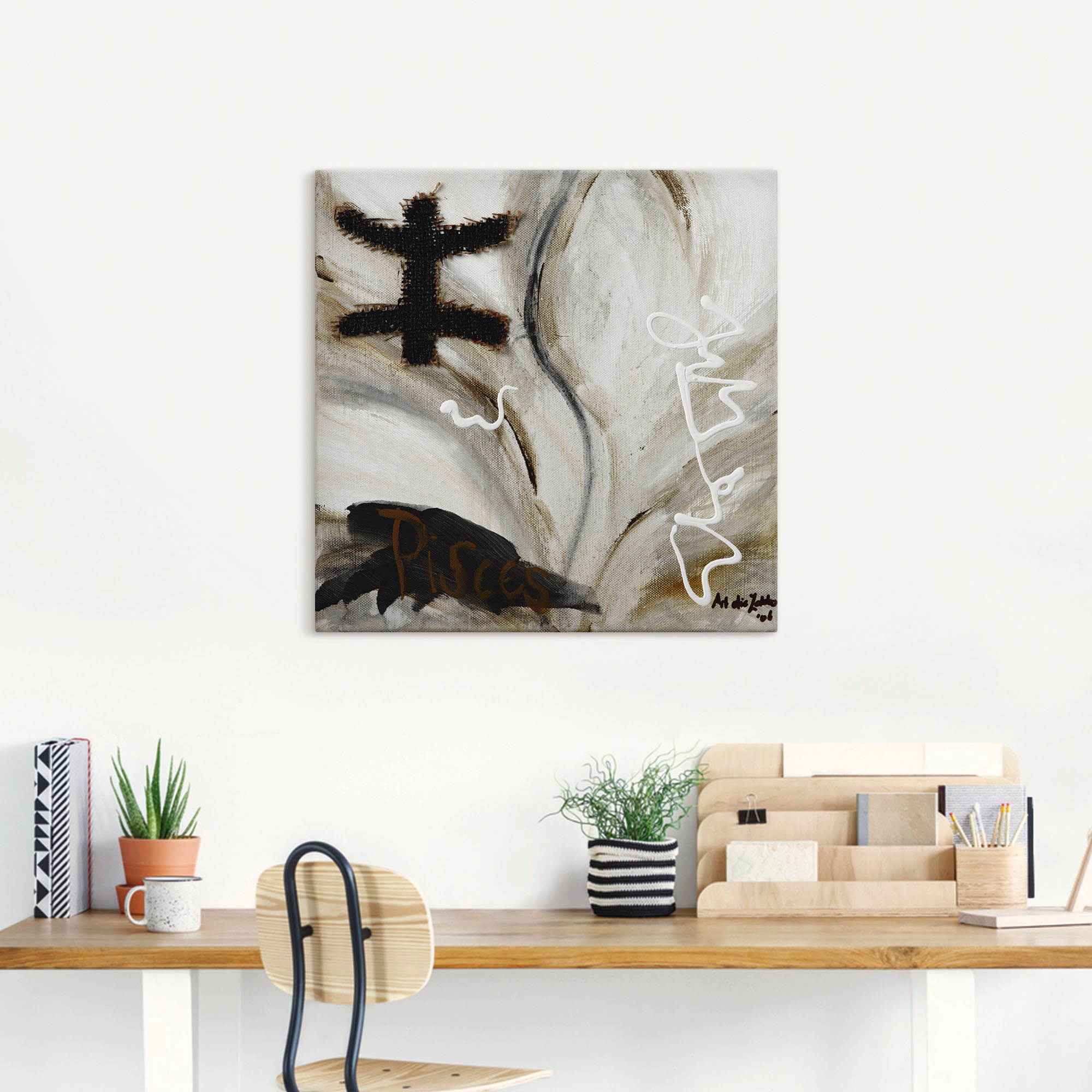 Artland Wandbild »Fische«, Sternzeichen, (1 St.), als Leinwandbild in verschied. Grössen