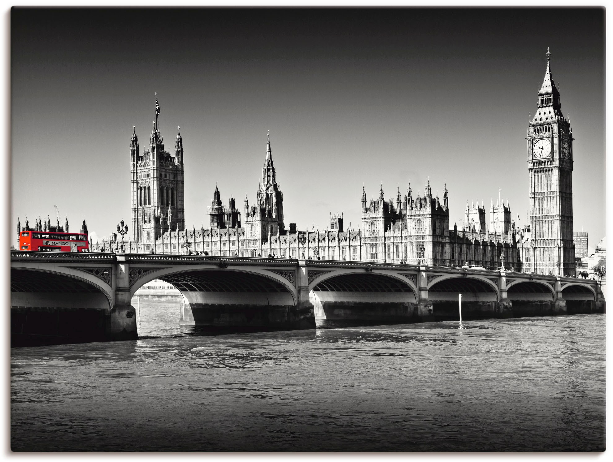 Leinwandbild »Houses of Parliament & Themse«, Grossbritannien, (1 St.), auf Keilrahmen...