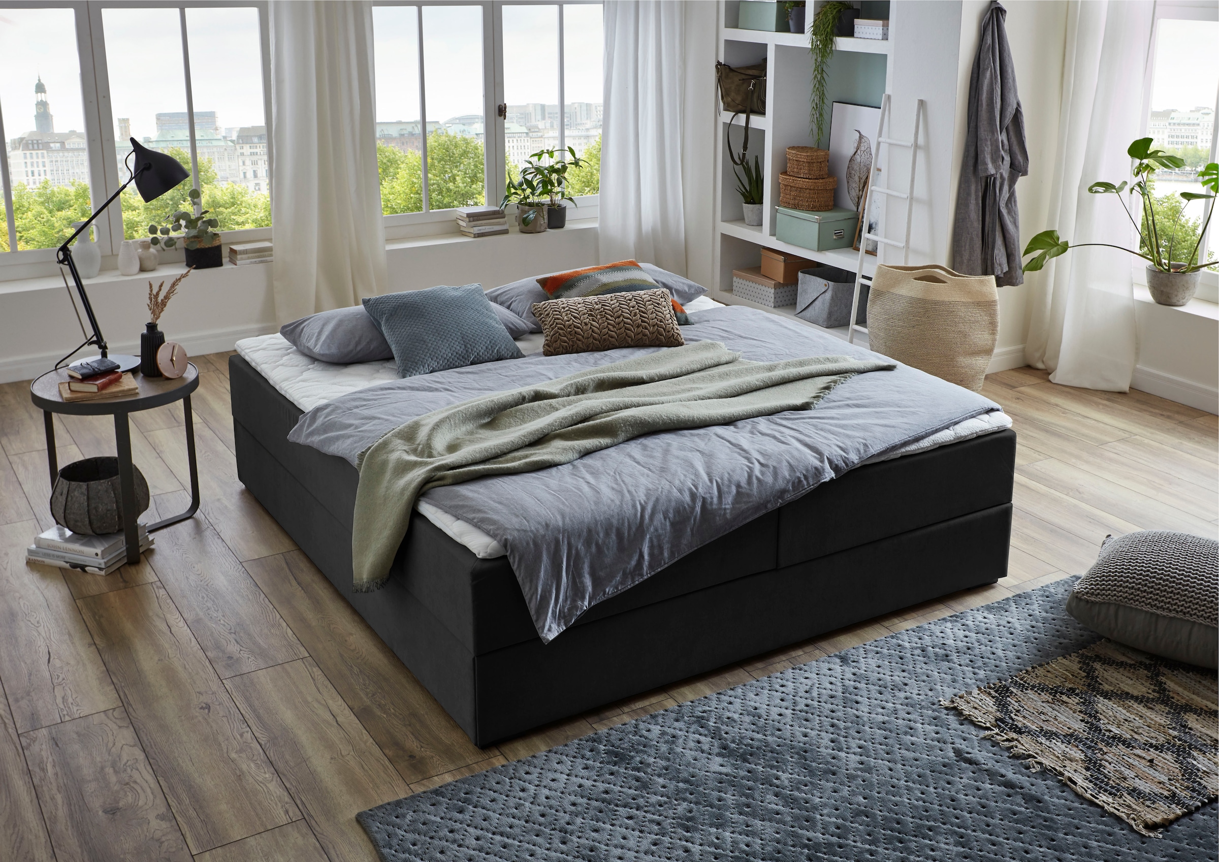 ATLANTIC home collection Boxbett »Lucy«, ohne Kopfteil, frei im Raum stellbar, mit Bettkasten