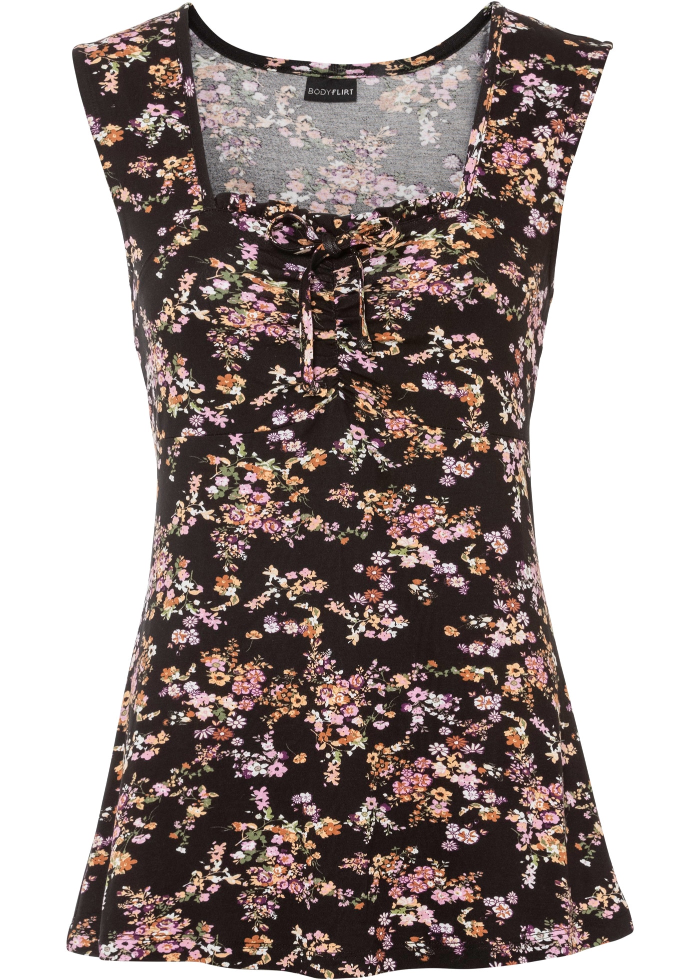 bonprix Shirttop »Top aus Viskose-Mix« ärmelloses Design, figurbetonte Passform, femininer Stil