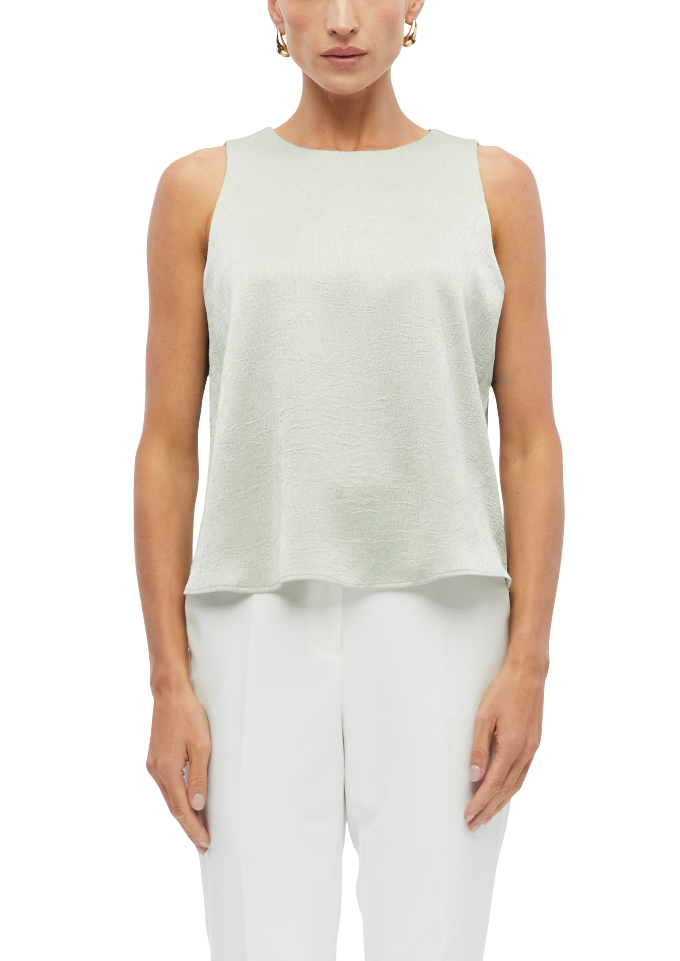 Image of s.Oliver BLACK LABEL Blusentop Sommerbluse / Ärmellos mit feiner glänzender Struktur