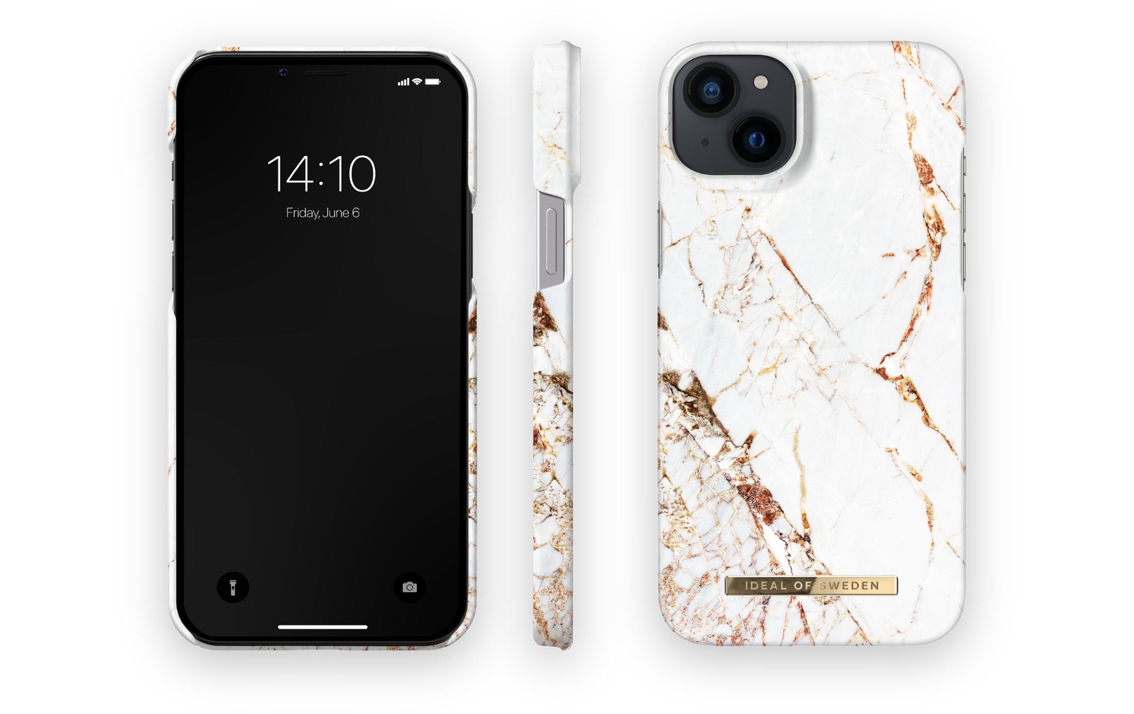 iDeal of Sweden Smartphone-Hülle »Carrara Goldfarben iPhone 14 Plus«