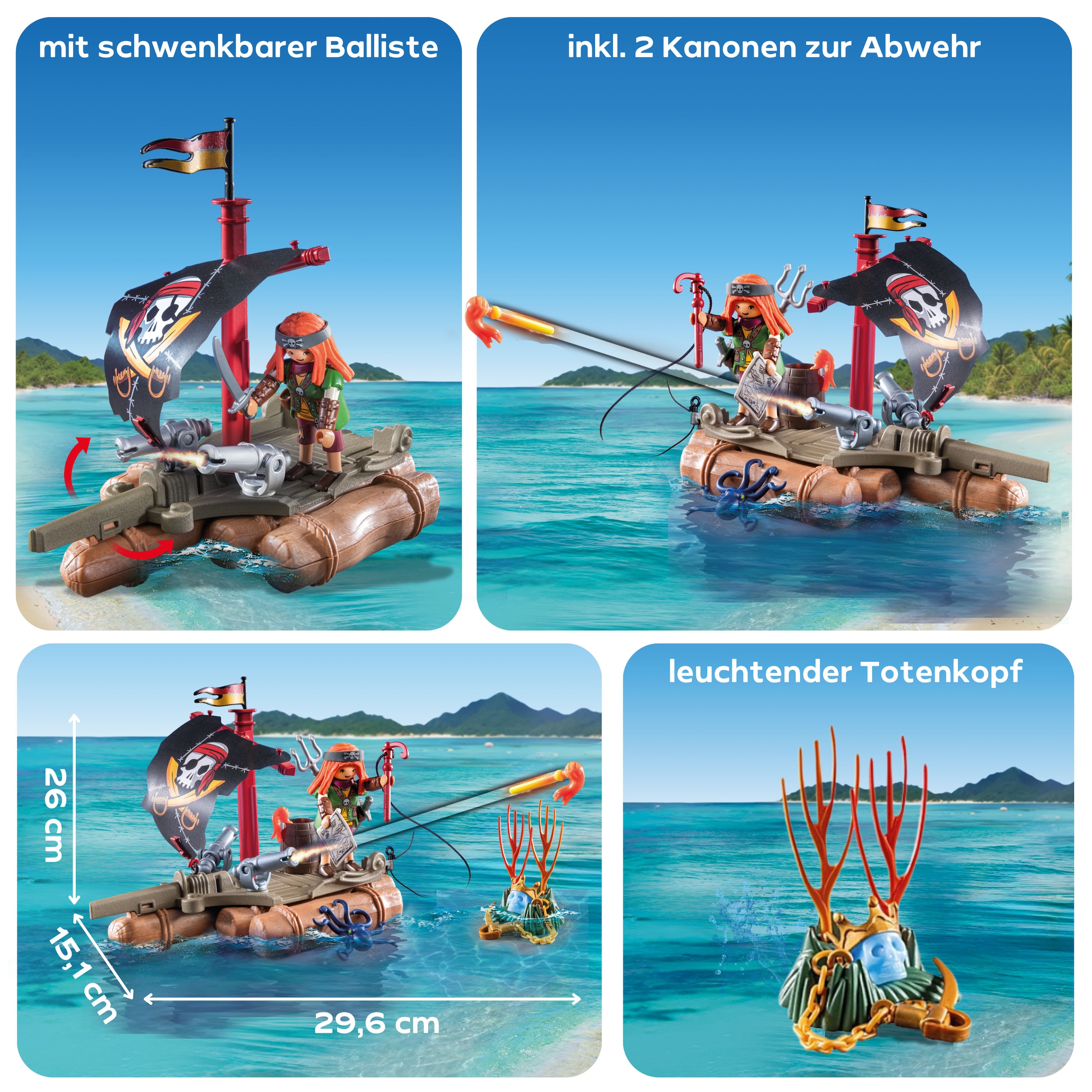 Playmobil® Jeu de construction »Schatzbergung auf Piratenfloss (71794), Playmobil Pirates«