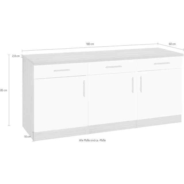 wiho Küchen Unterschrank »Kiel«, 180 cm breit günstig kaufen