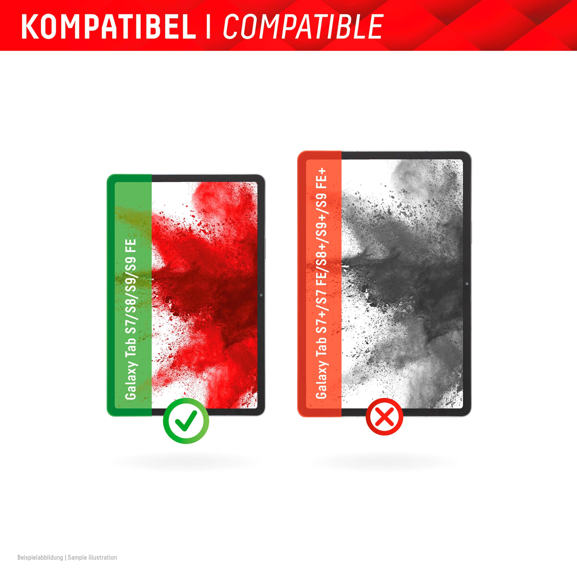 Displex Film de protection d'écran »Tablet Glass« für Samsung Galaxy Tab S7;Samsung Galaxy Tab S8;Samsung Galaxy Tab S9;Samsung Galaxy Tab S9 FE