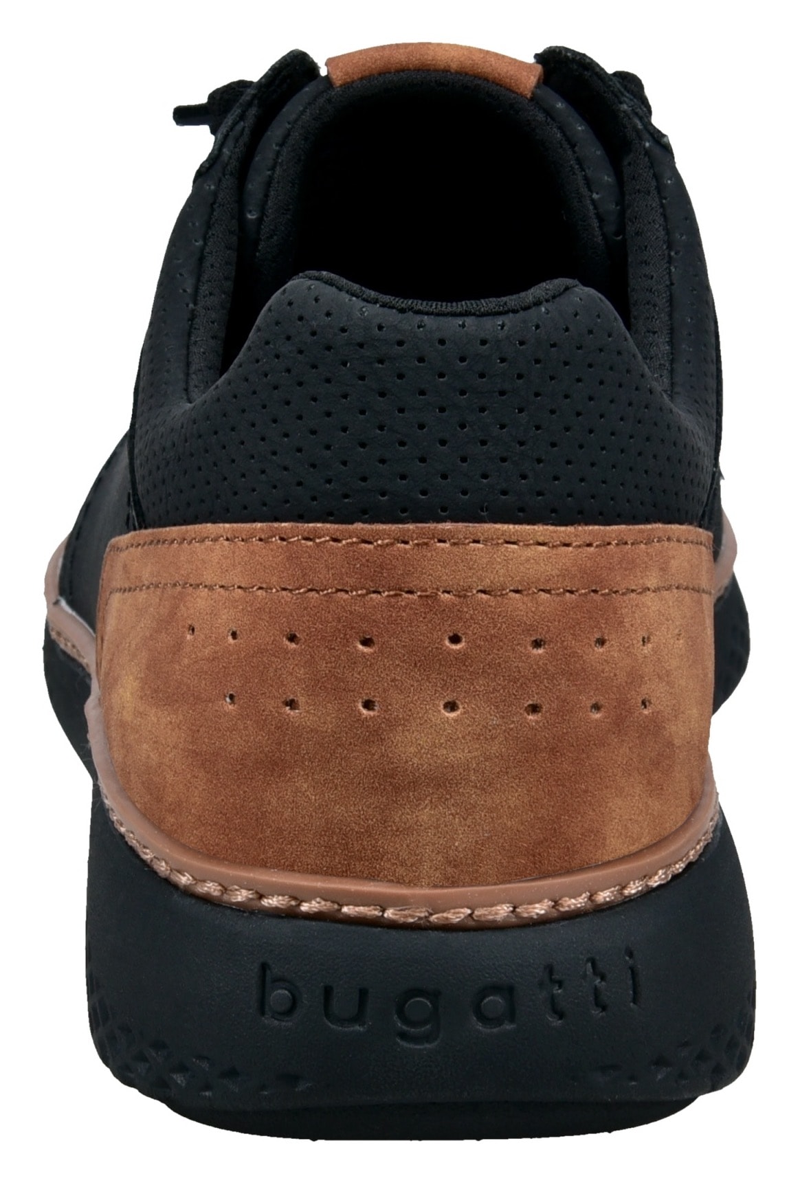 bugatti Slip-On Sneaker, Halbschuh, Freizeitsneaker mit Perforation, elastische Schnürsenkel