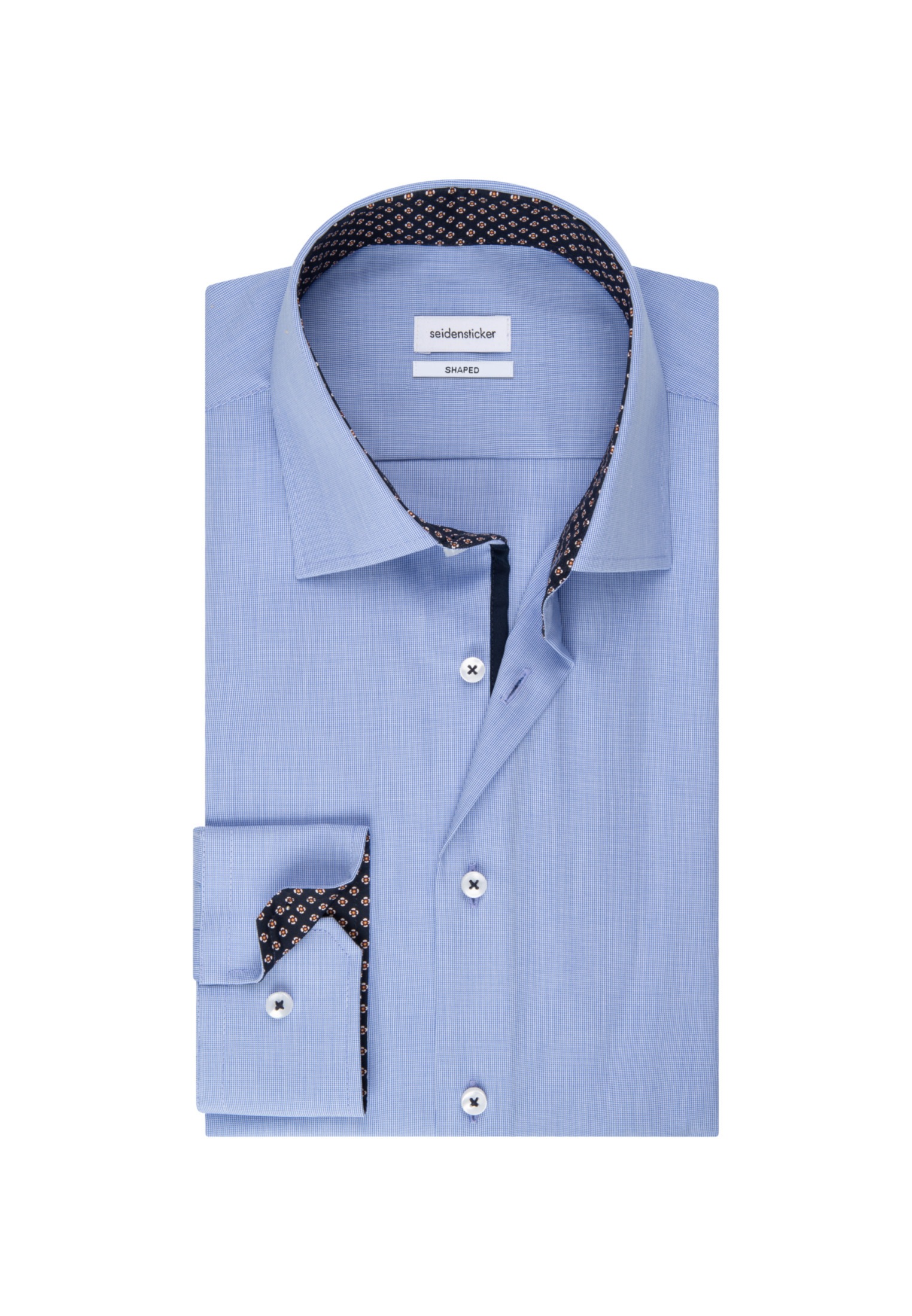 seidensticker Businesshemd »Shaped«, Shaped Extra langer Arm Kentkragen Uni