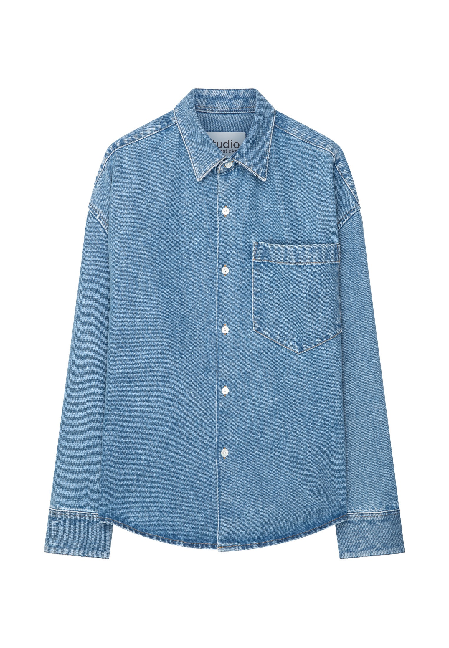 studio seidensticker Chemise d'affaires Oversized 1/1 Kentkragen Denim