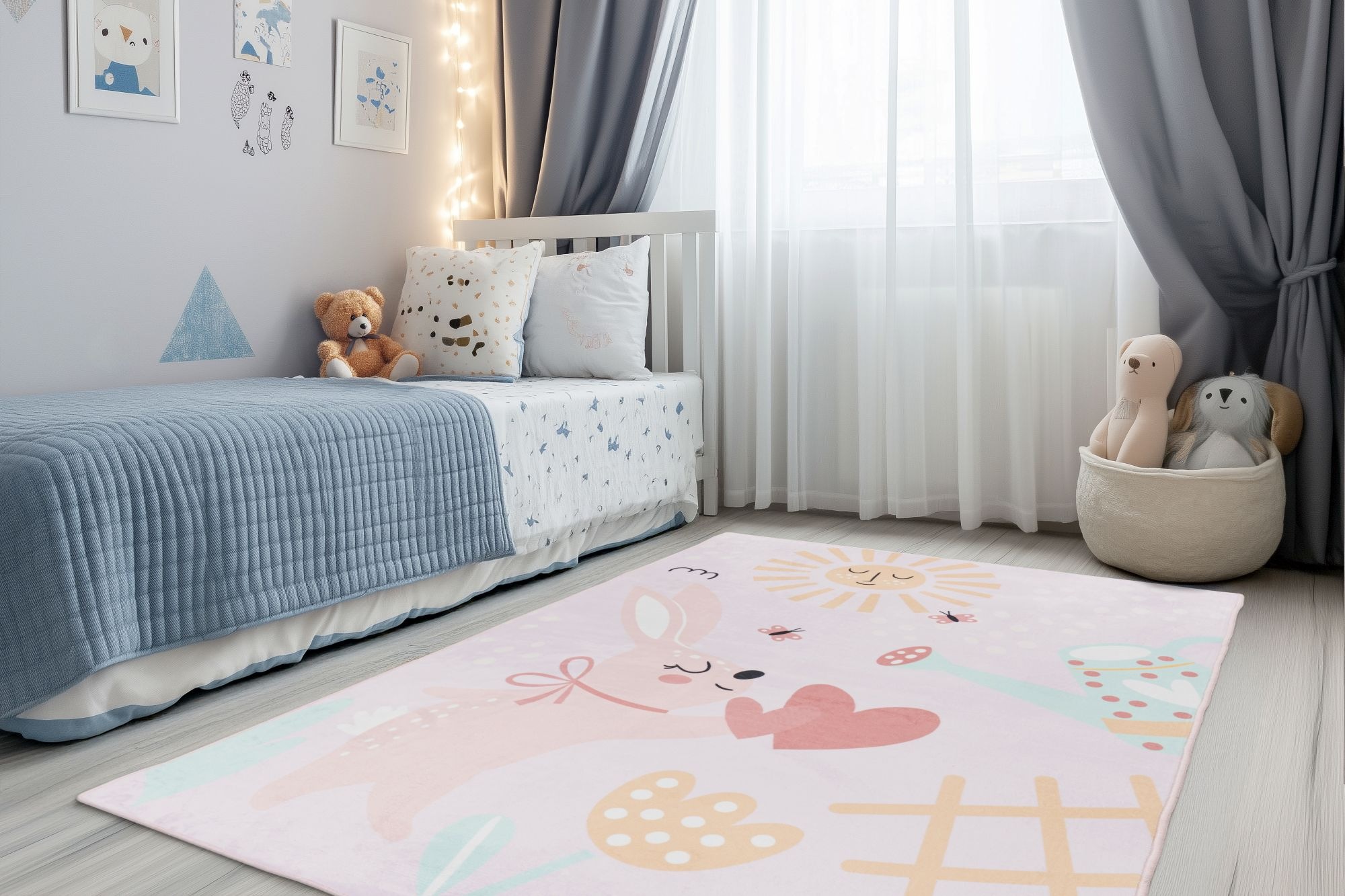 Image of Obsession Kinderteppich "Magic Kids ML 106" rechteckig 8 mm Höhe niedliches Hasen Motiv, waschbar, Kinderzimmer