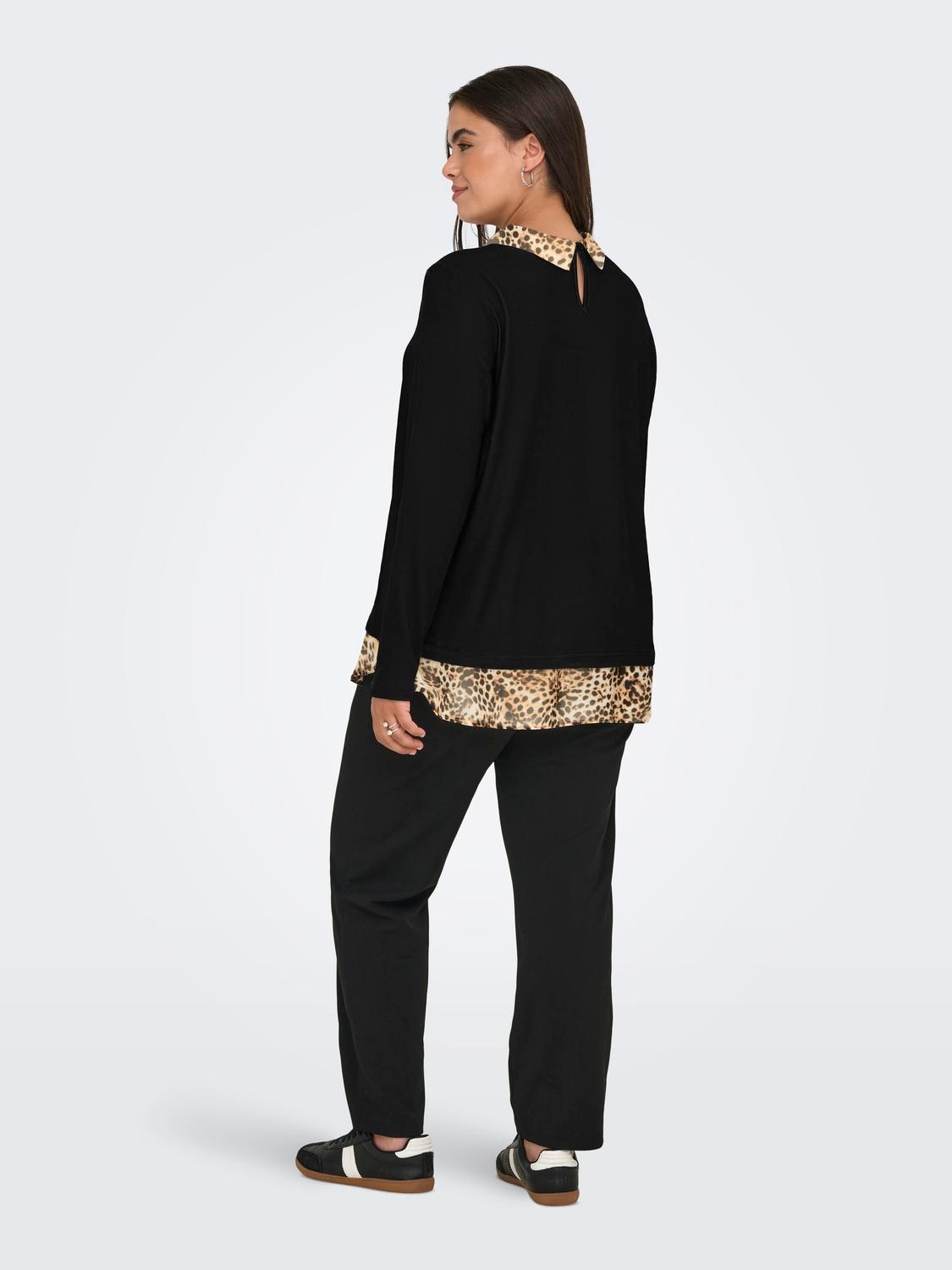 ONLY CARMAKOMA Blusenshirt »CARALBA LS MIX TOP JRS«