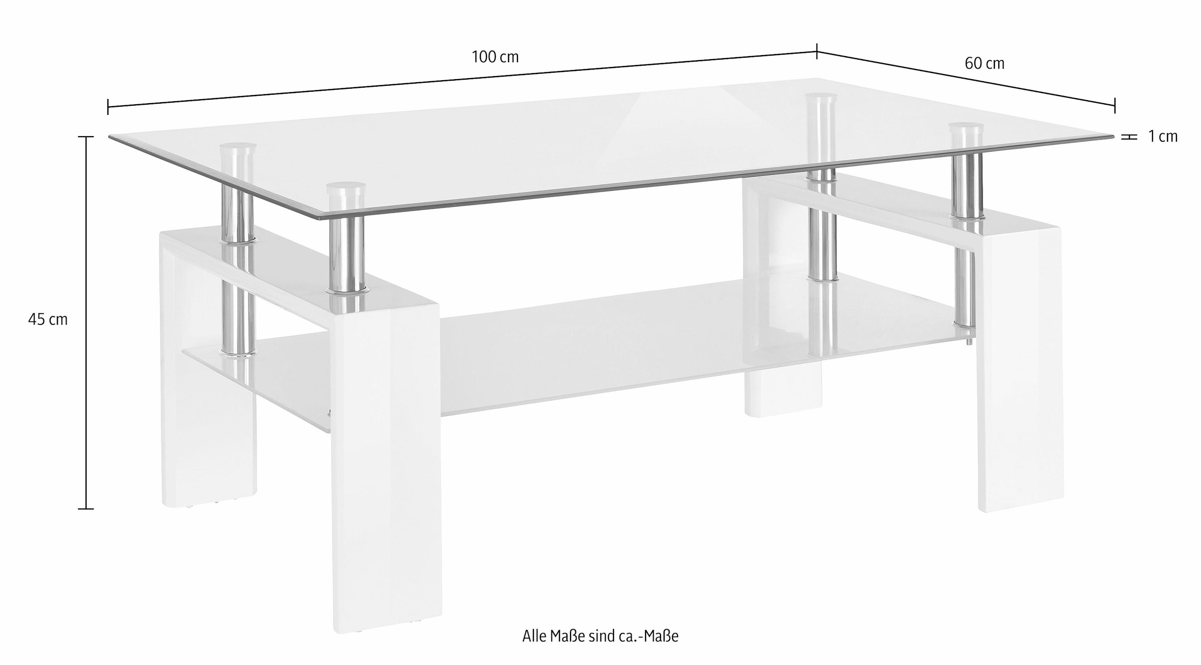 Paroli Couchtisch, mit Ablageboden