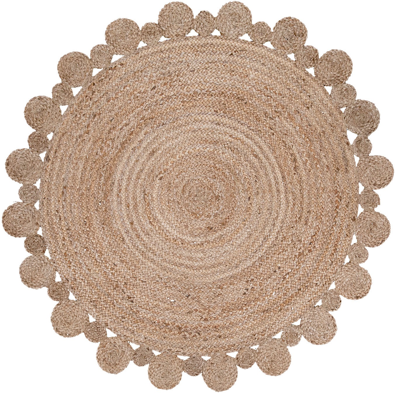 Image of Paco Home Teppich »Viborg 592«, rund, 9 mm Höhe, handgewebt, 100% Jute, Wohnzimmer bei Ackermann Versand Schweiz