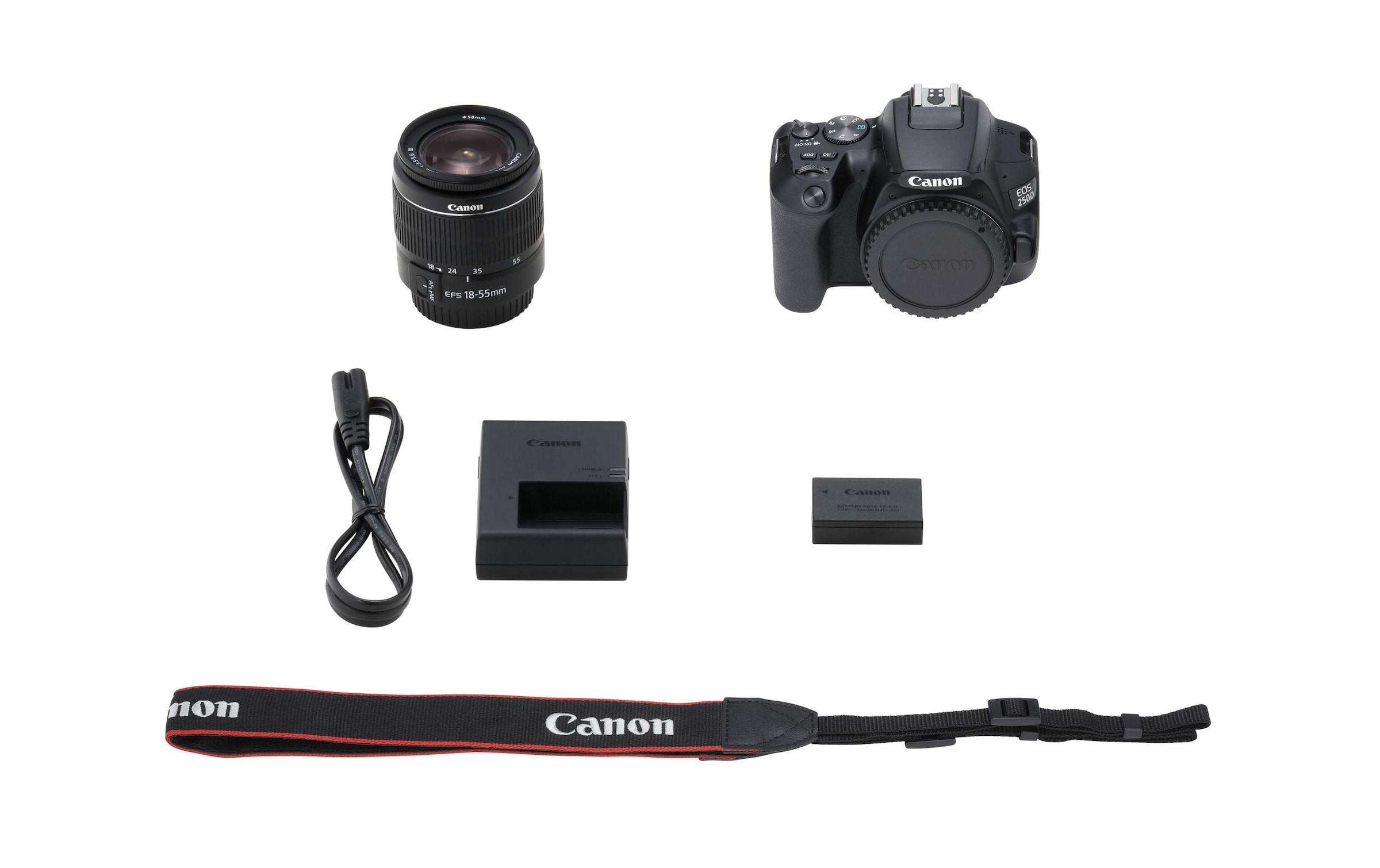 Canon Appareil photo reflex »EOS 250D« EF-S 18-55mm f/4-5.6 IS STM , 24,1 , 3 fois fach x opt. Zoom