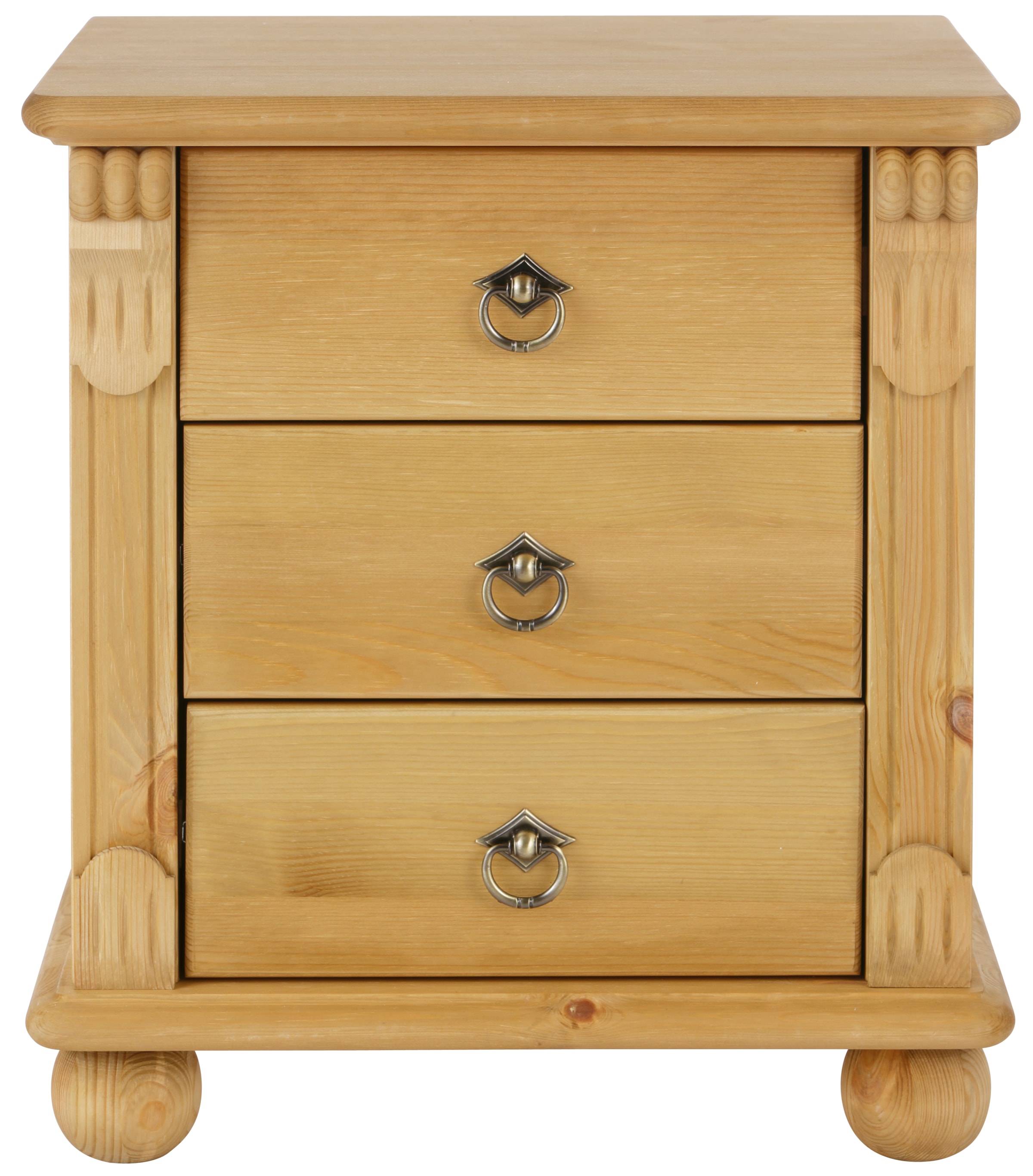 GOODproduct Nachtkommode »Tessin« aus massiver FSC®-zertifizierter Kiefer, mit 3 Schubladen