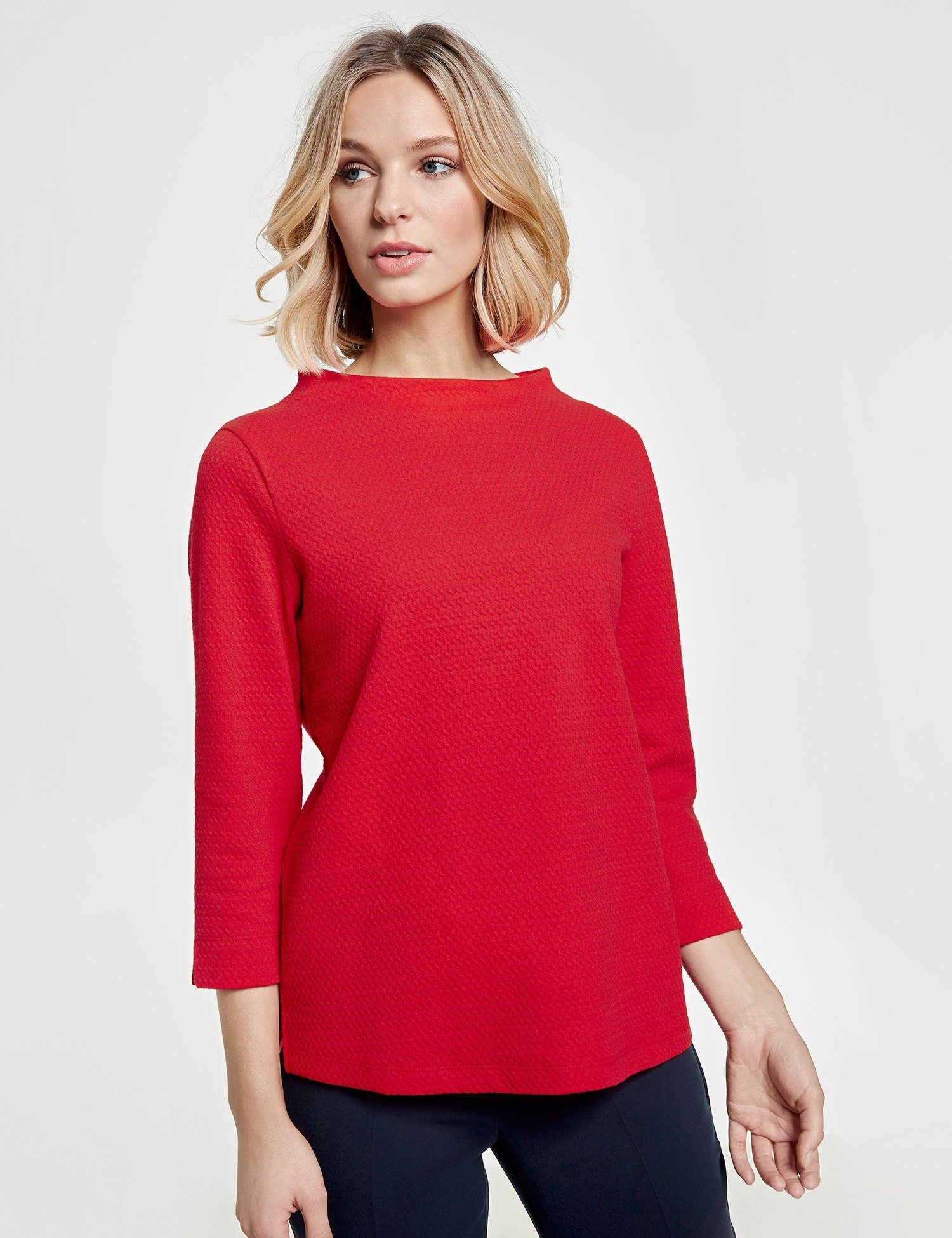 T-Shirt 3/4 Arm »3/4 Arm Shirt mit Lift-Up Kragen«