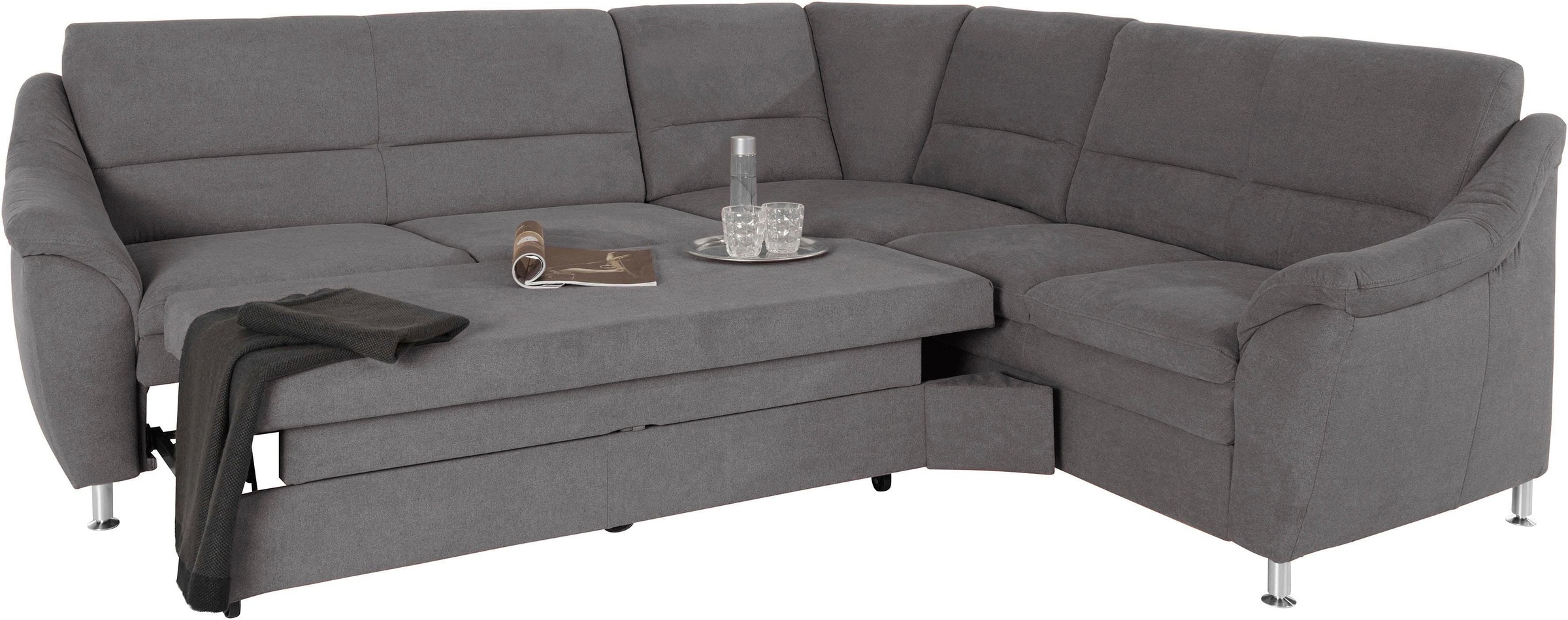 Places of Style Ecksofa »Cardoso L-Form«, mit Trapezecke für mehr Sitzkomfort, wahlweise auch mit Bettfunktion