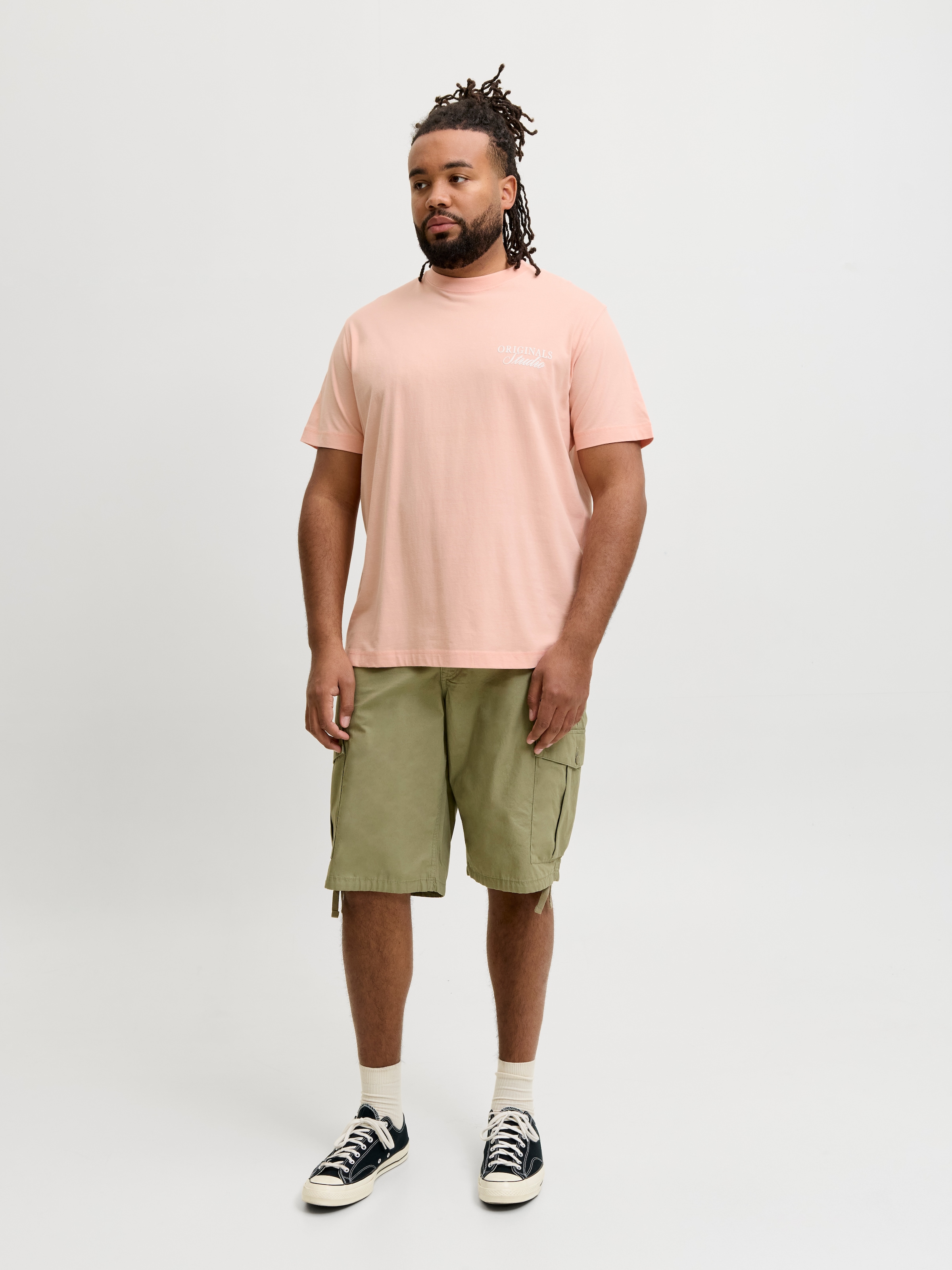 Jack & Jones PlusSize Kurzarmshirt »JORNORREBRO TYPO TEE SS CREW NECK  PLS« Baumwolle, regular fit