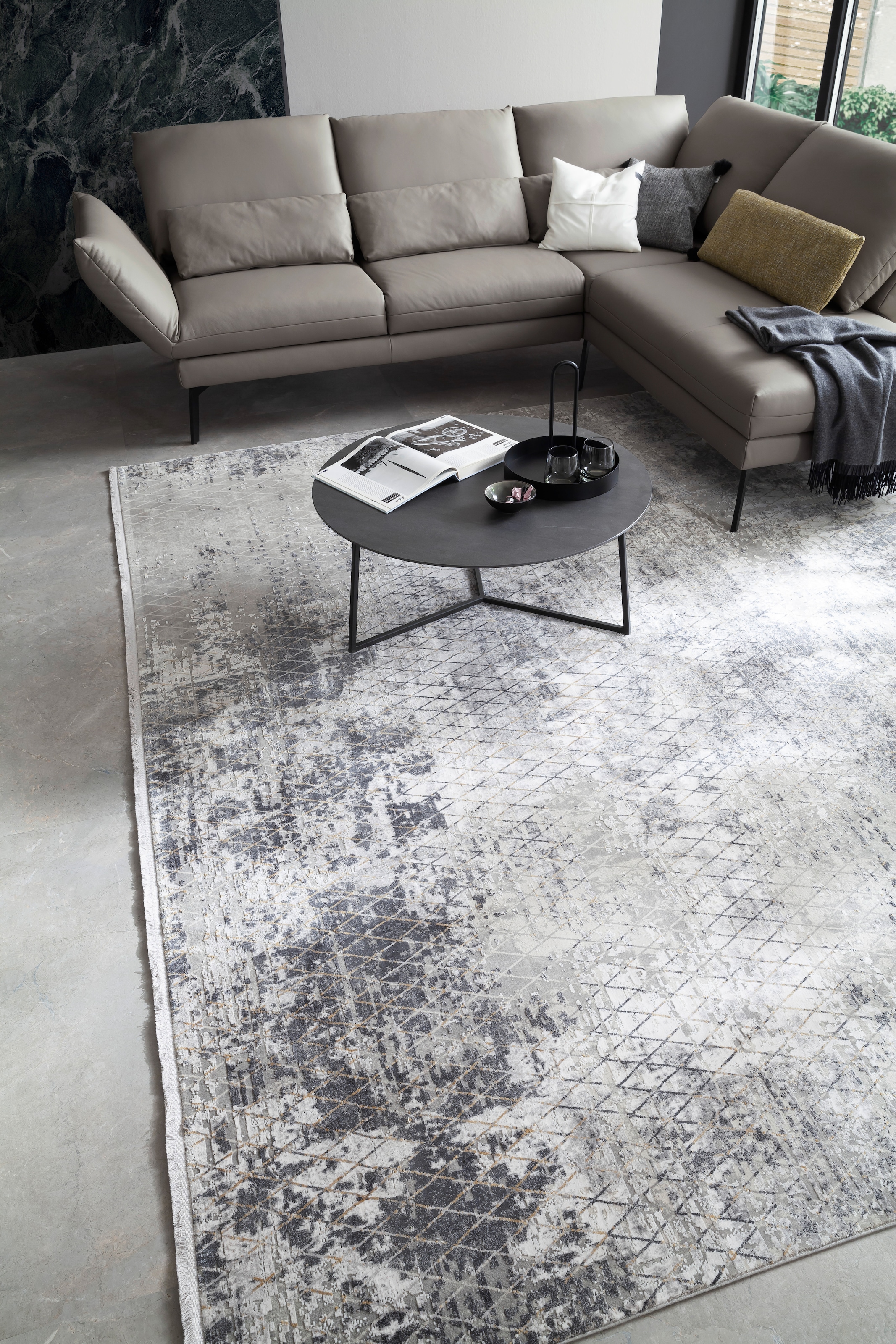SCHÖNER WOHNEN-Kollektion Teppich »Vision 212« rechteckig 7 mm Höhe Viskoseteppich mit Glanz, Wohnzimmer