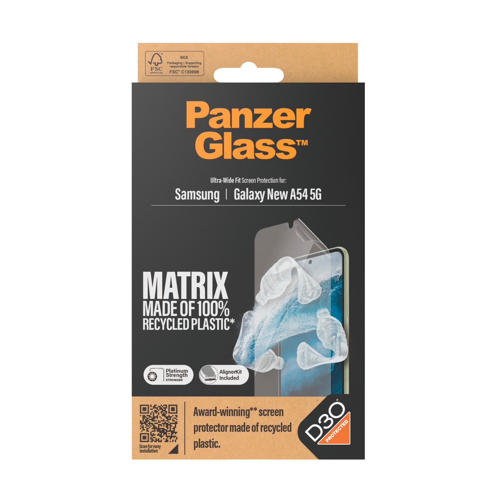 PanzerGlass Displayschutzfolie »Matrix Displayschutz für Samsung Galaxy A54 5G, UWF«, für Samsung Galaxy A54 5G