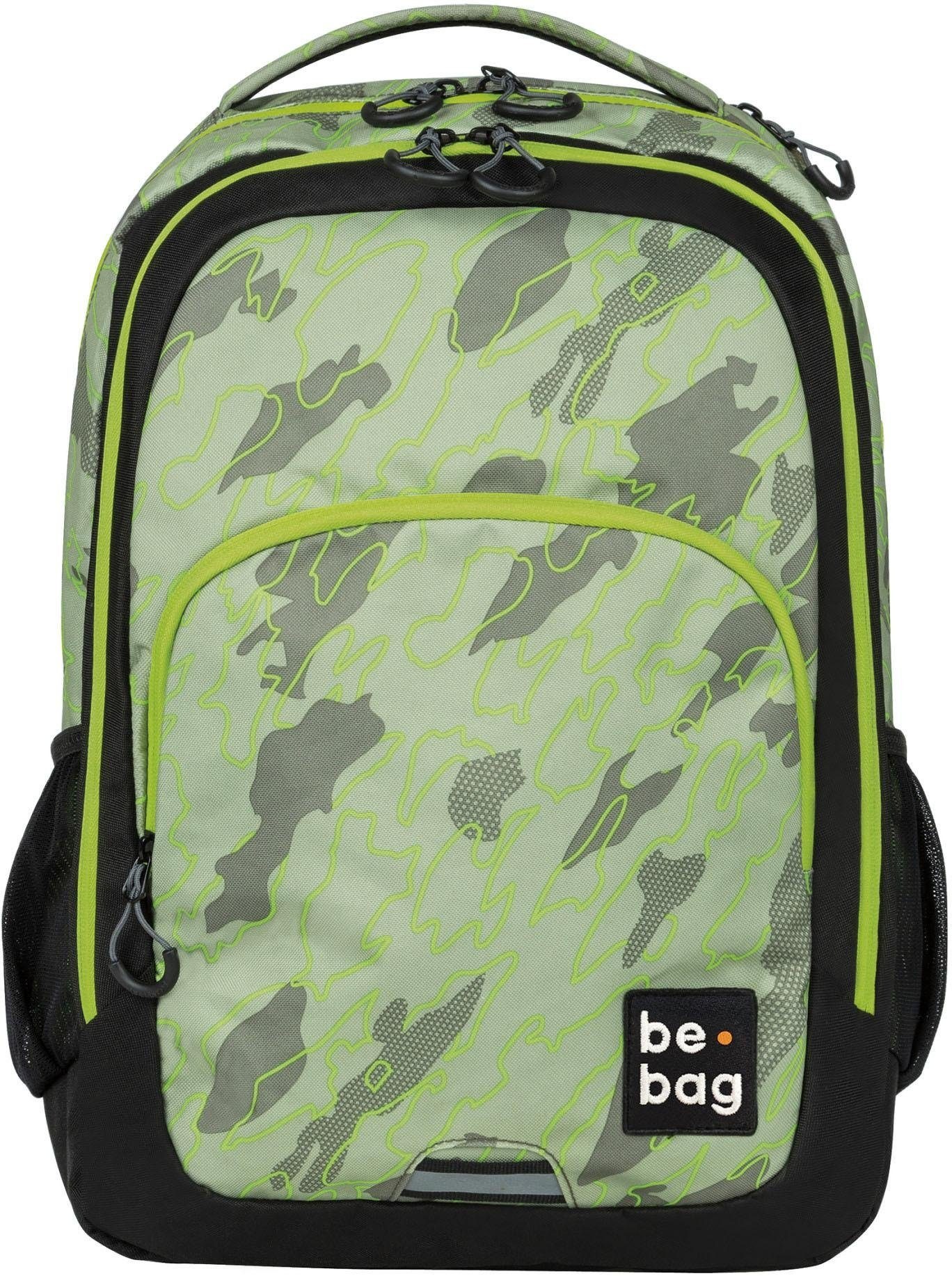 Image of Herlitz Schulrucksack »be.bag be.ready, abstract camouflage«, Reflektionsnähte-reflektierende Streifen auf den Schultergurten bei Ackermann Versand Schweiz