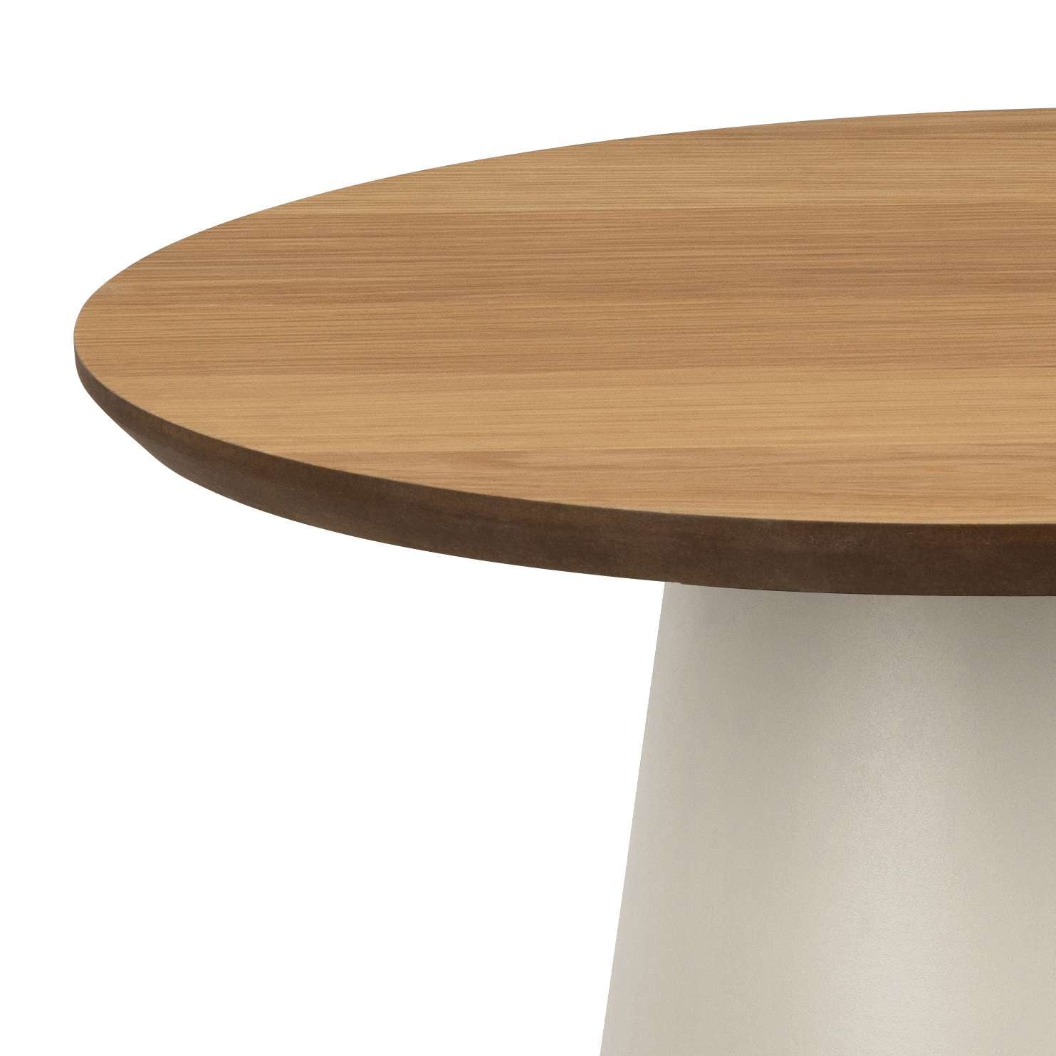 ACTONA GROUP Couchtisch »Soli« Rund Couchtisch, Tischplatte matt Eiche, Säule Gestell grau, Ø65x43cm