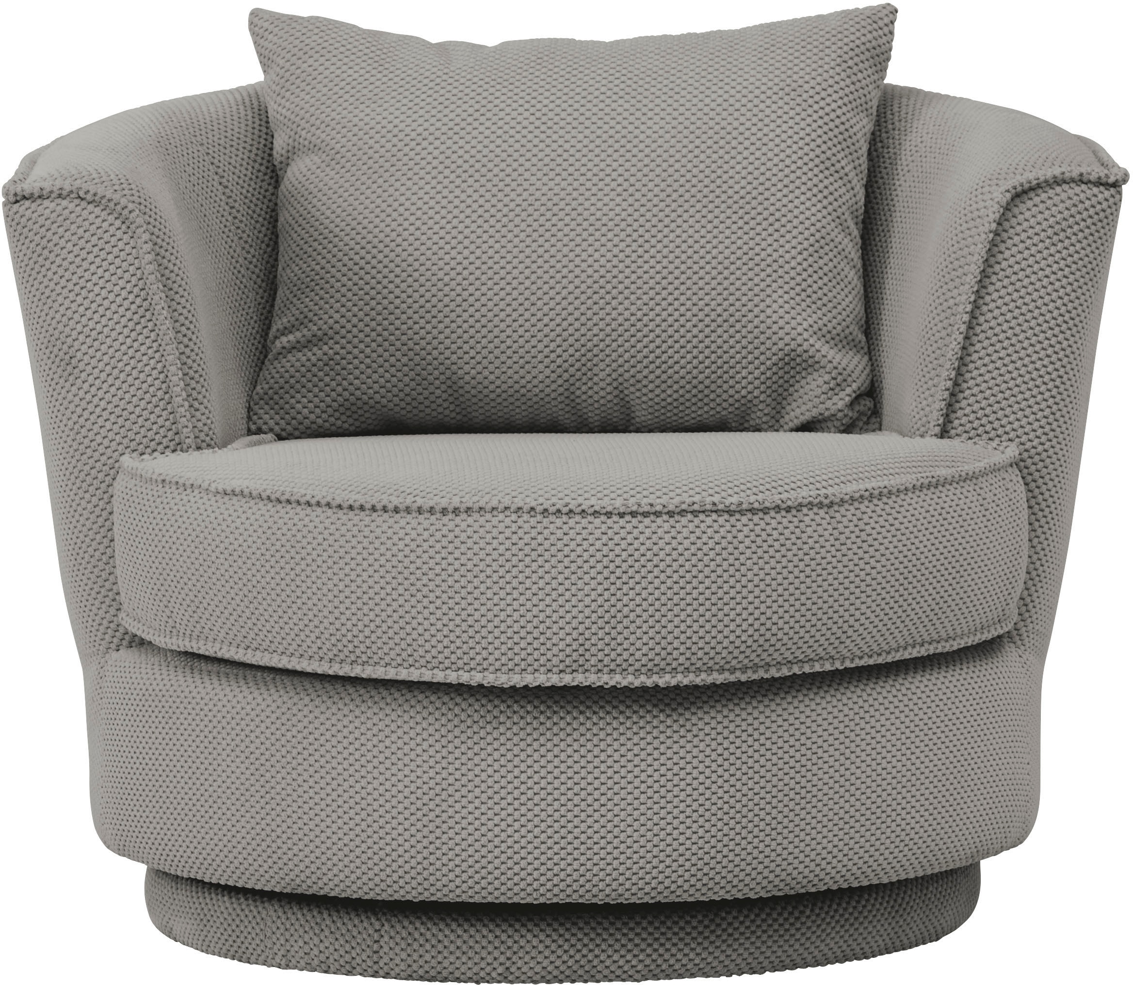 Leonique Drehsessel »MAISIE, Lese-Sessel, Love Seat,«, trendige Stoffe MEGA CORD und Web-Velours, 360 Grad drehbar