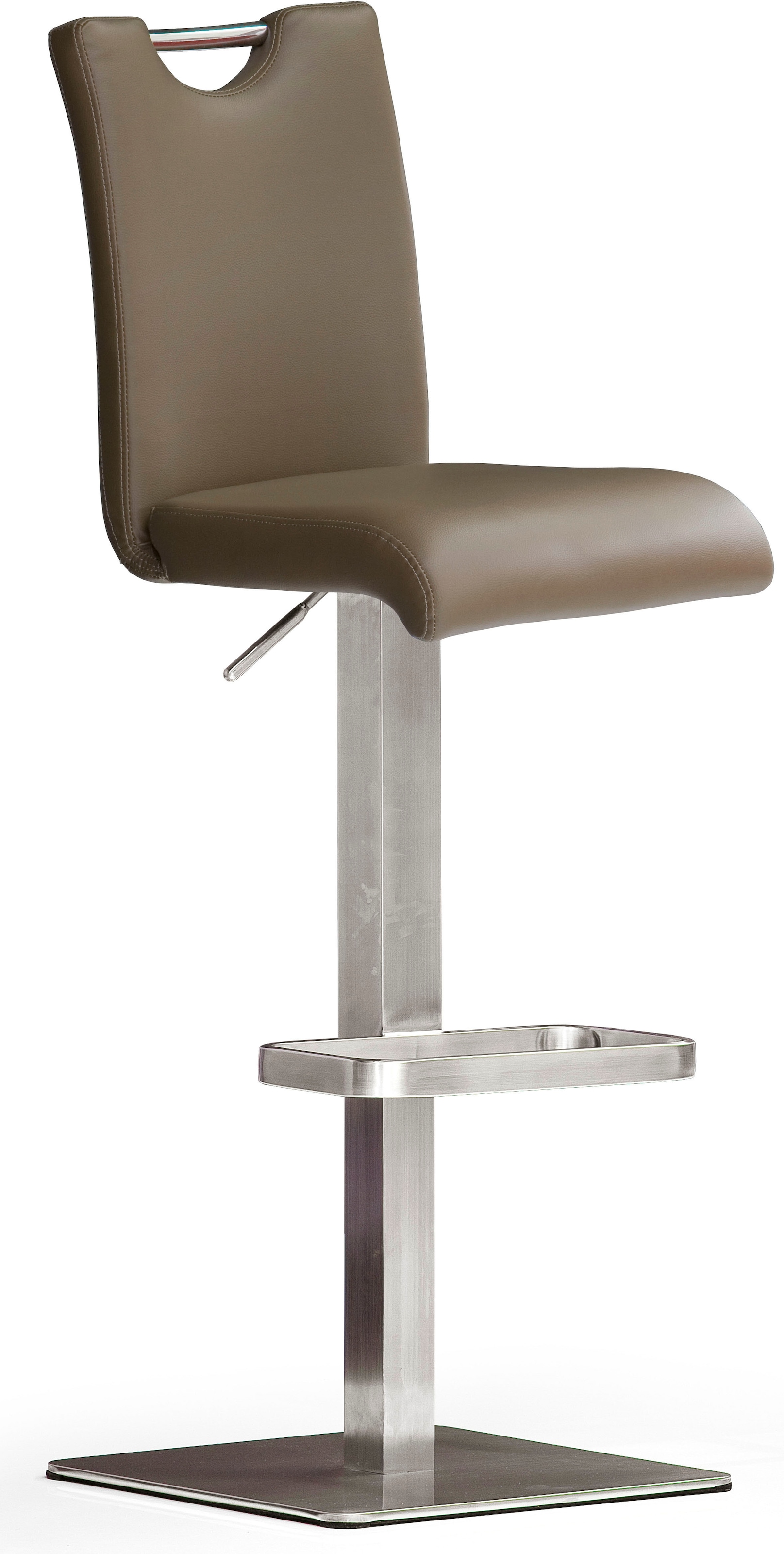 Image of MCA furniture Bistrostuhl "BARBECOOL Barhocker Bistrostuhl Tresenhocker" () mit Rückenlehne, Bodenplatte eckig, 180 drehbar Sitzhöhe von 55-80 cm