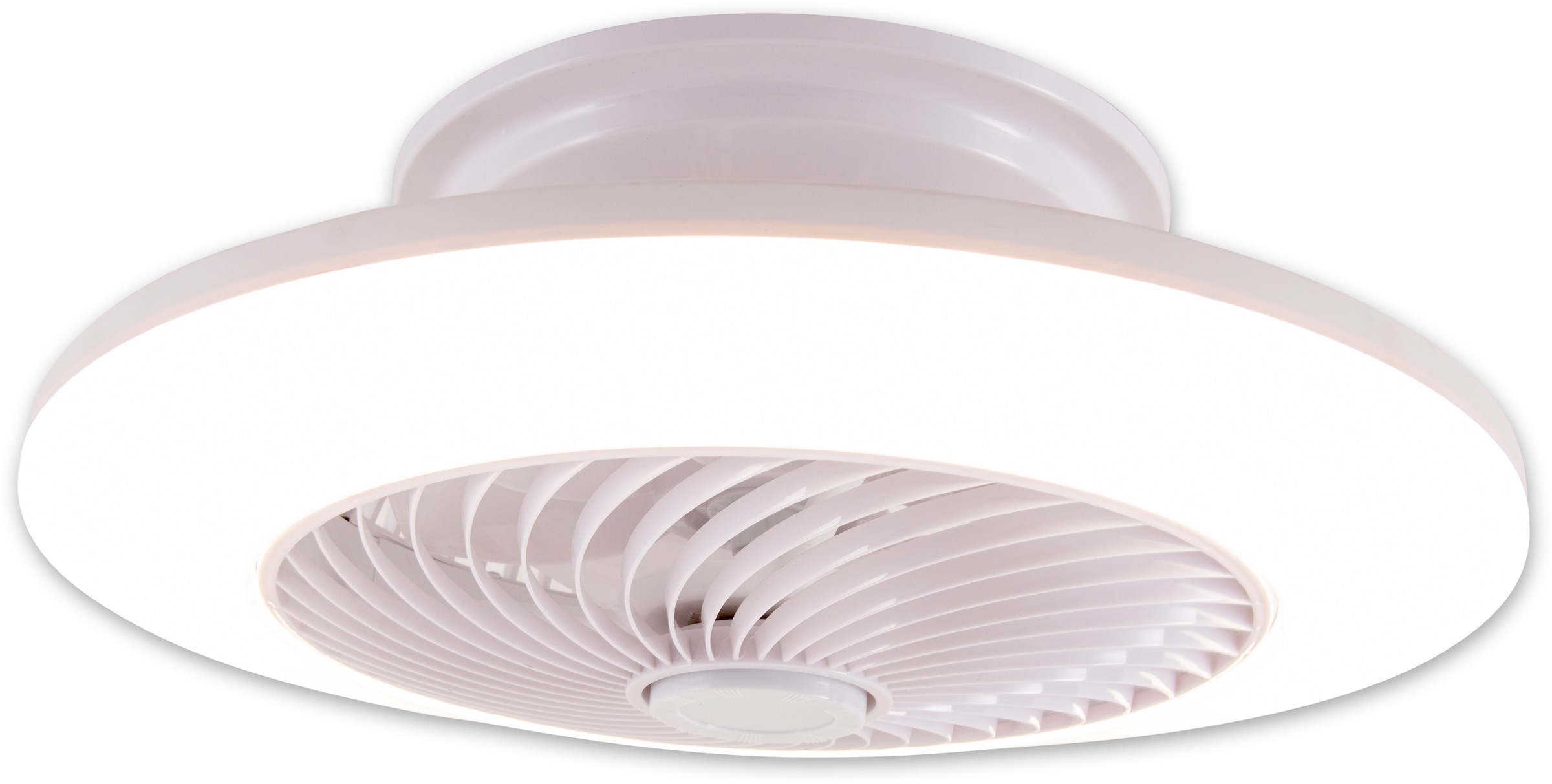 näve LED Deckenleuchte »Adoranto Deckenventilator«, Leuchtmittel LED-Board | LED fest integriert, Deckenlampe, Ventilator, Fernbed., 3-stufiger Lüfter 60W