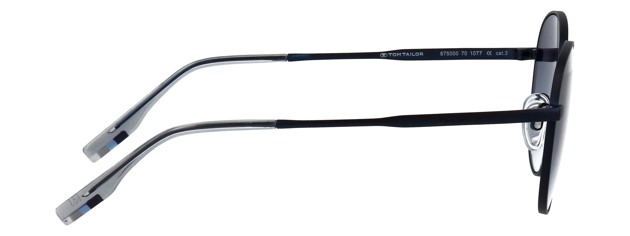 TOM TAILOR Sonnenbrille »Modell 675000« Form Rund, Logoschriftzug auf Bügel, Metallfassung