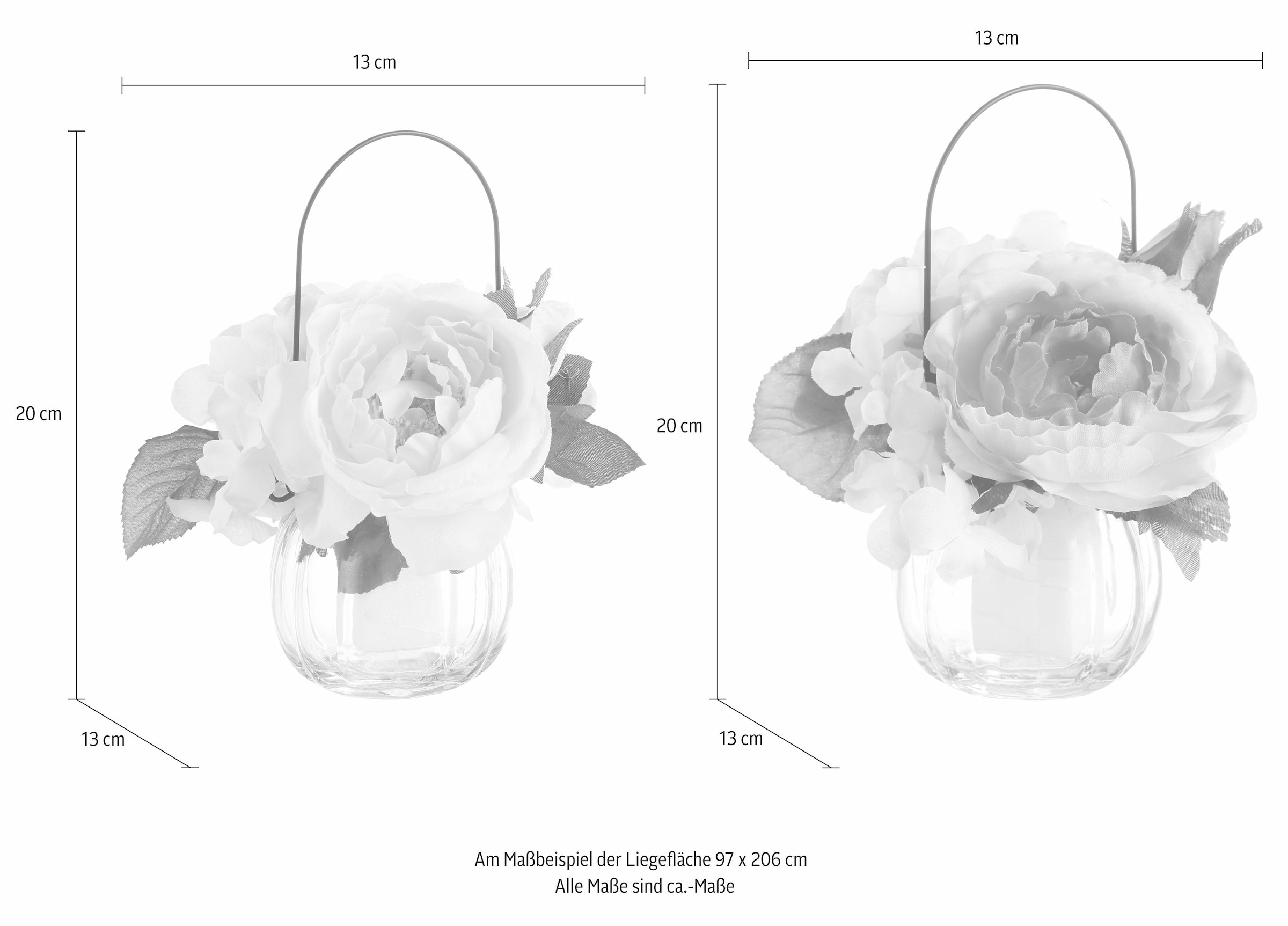 I.GE.A. Kunstpflanze »Rosen im Glas«