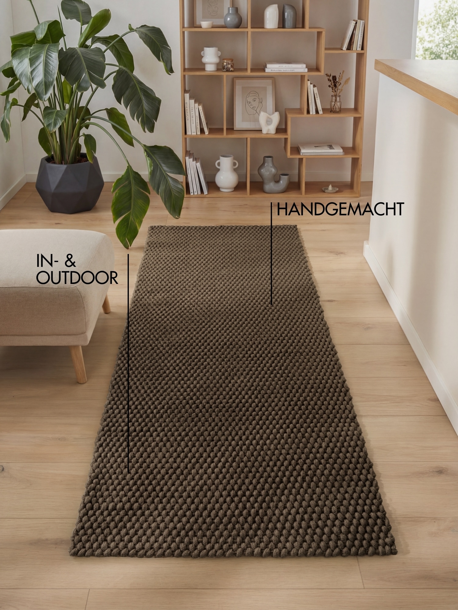 Ted Baker Tapis »Rope« Rectangulaire 15 mm Höhe Handgemacht, Boho, Outdoor, Seil-Struktur, Rope, Wohnzimmer