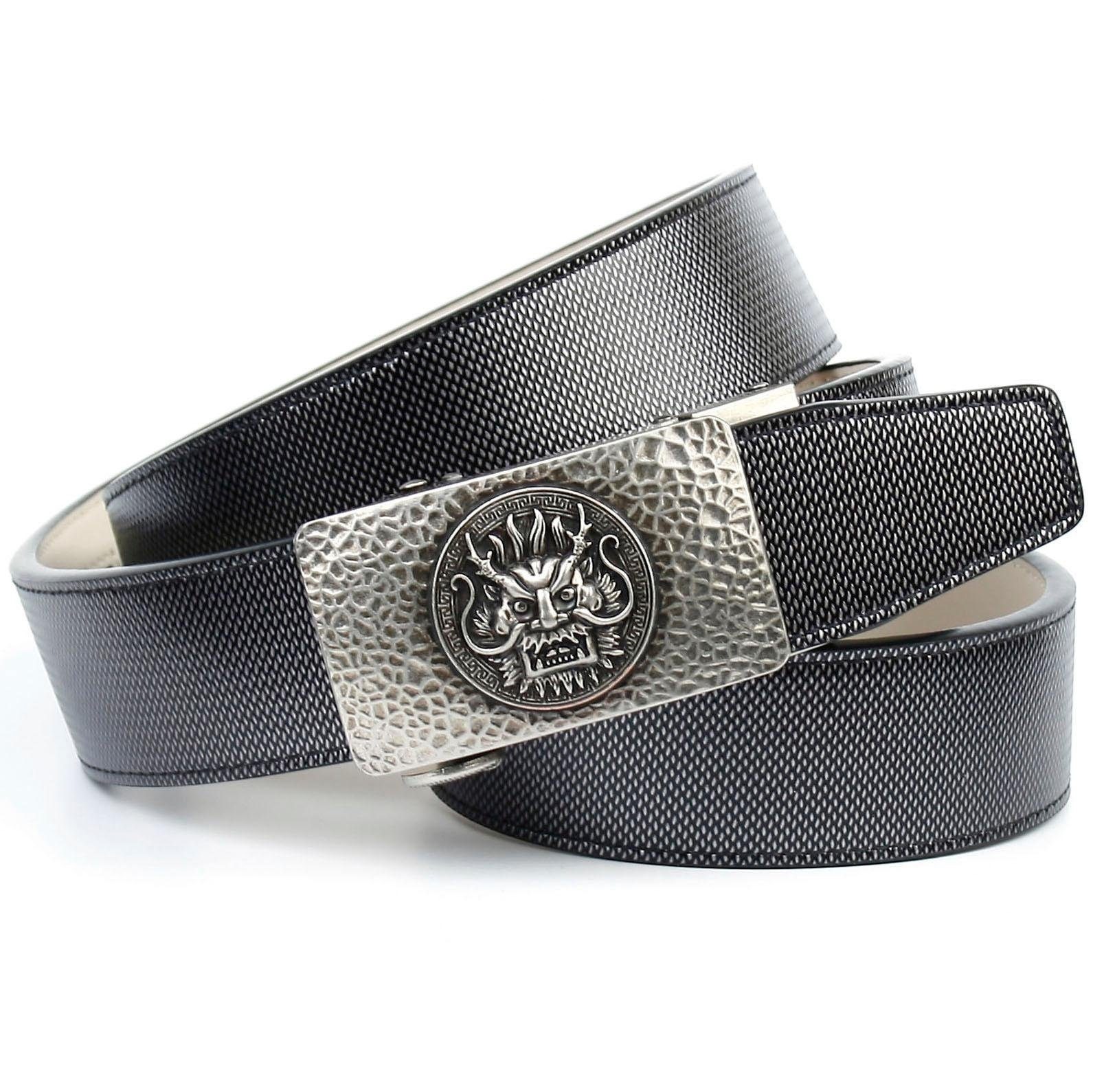 Image of Anthoni Crown Ledergürtel, anthrazit, Gürtelschliess in Vintage Optik bei Ackermann Versand Schweiz