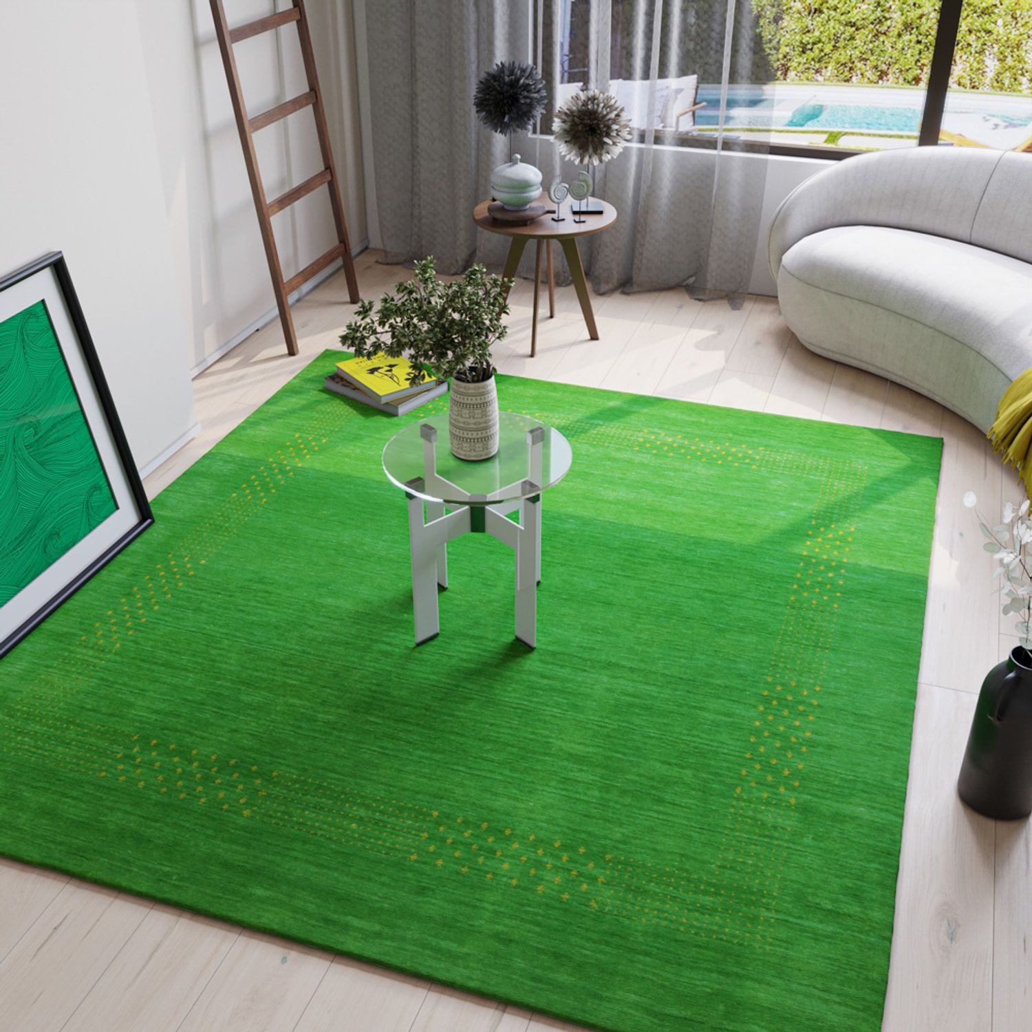 morgenland Wollteppich »Nova - Gabbeh Teppich - Loribaft Perser«, quadratisch, 1,5 mm Höhe, Flachgewebe