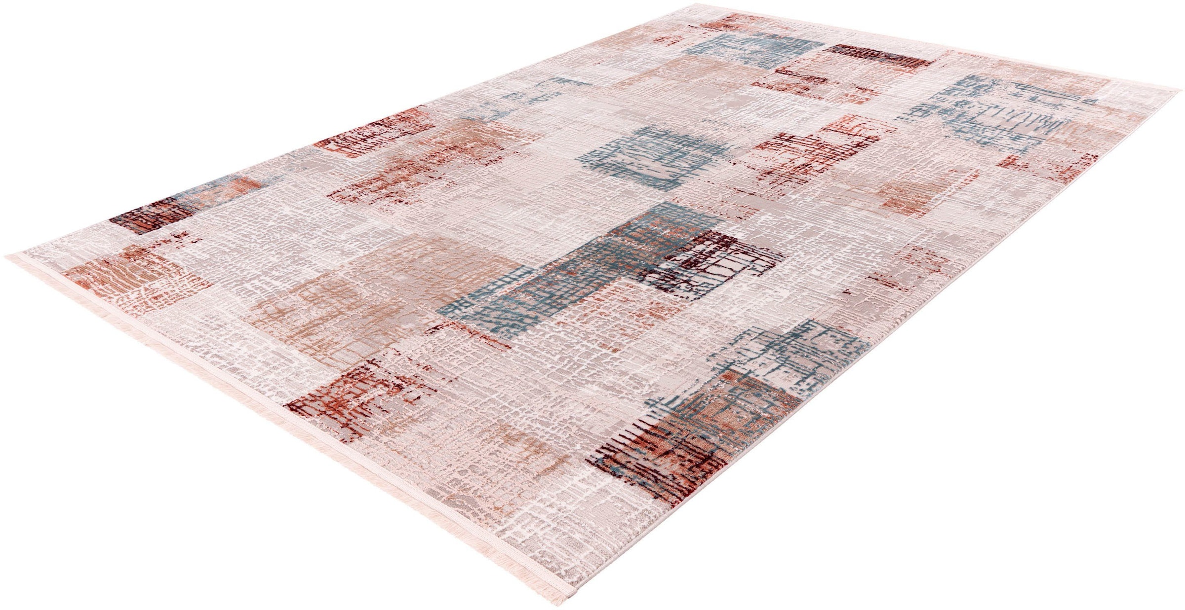 calo-deluxe Teppich »Miran 725«, rechteckig, 12 mm Höhe, Vintage Design, mit Fransen, Wohnzimmer