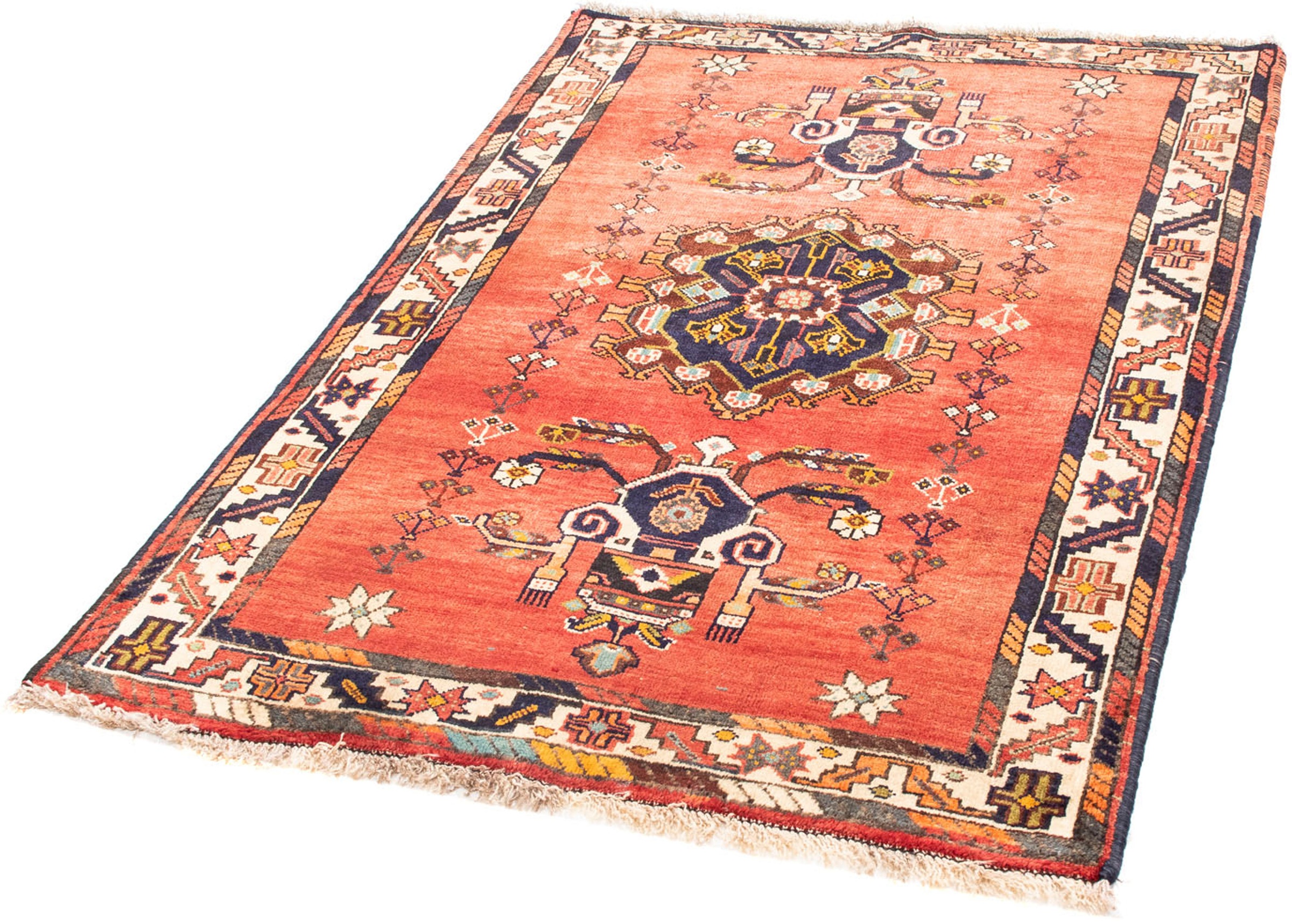 Image of morgenland Orientteppich »Perser - Nomadic - 150 x 105 cm - hellrot«, rechteckig, 10 mm Höhe, Wohnzimmer, Handgeknüpft, Einzelstück mit Zertifikat bei Ackermann Versand Schweiz