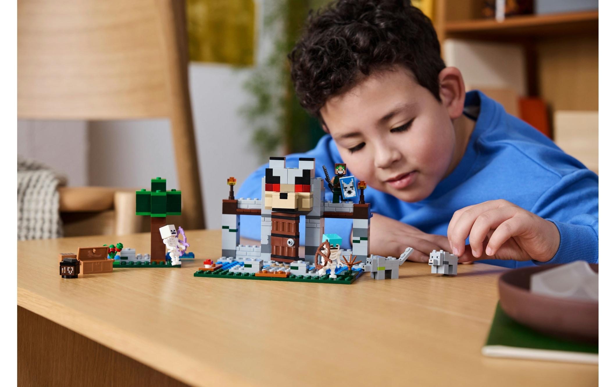 LEGO® Spielbausteine »Minecraft Die Wolfsfestung 21261«, (312 St.)