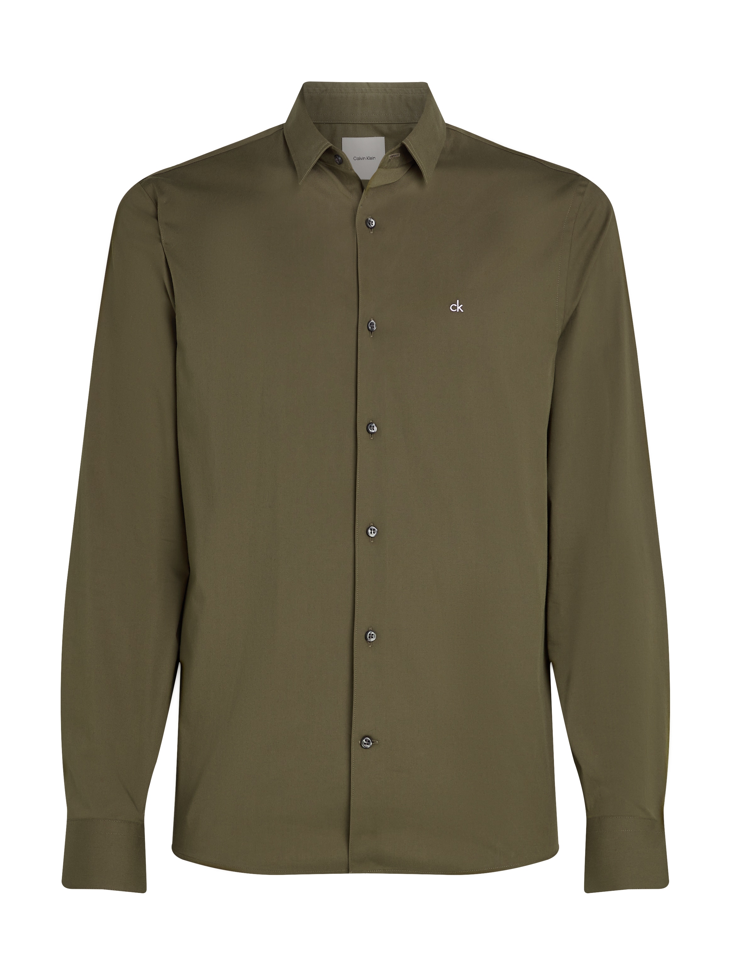 Calvin Klein Businesshemd »STRETCH POPLIN SLIM SHIRT«, mit Calvin Klein Logo auf der Brust