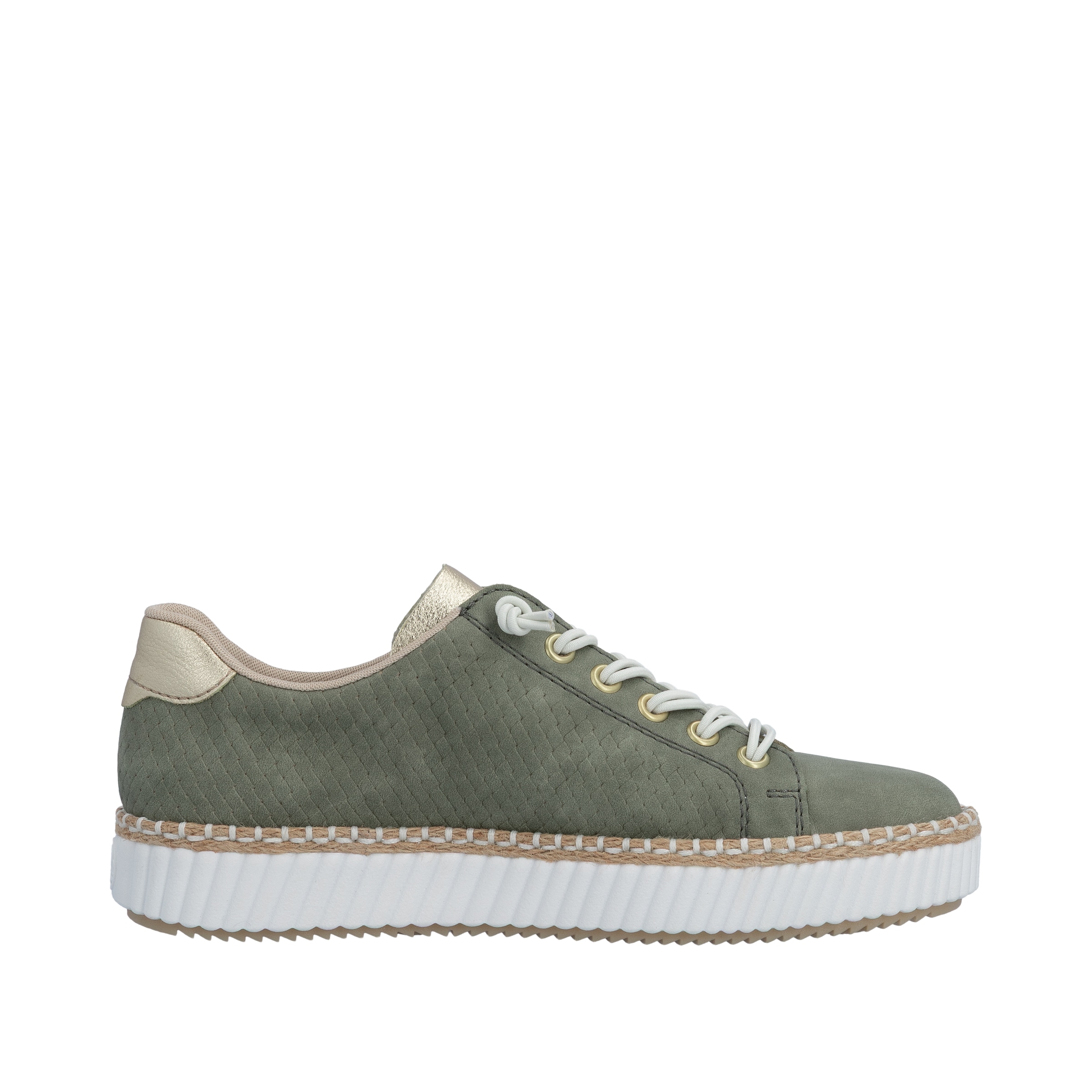 Rieker Sneaker  mit modischer Ziernaht, Freizeitschuh, Halbschuh, Schnürschuh