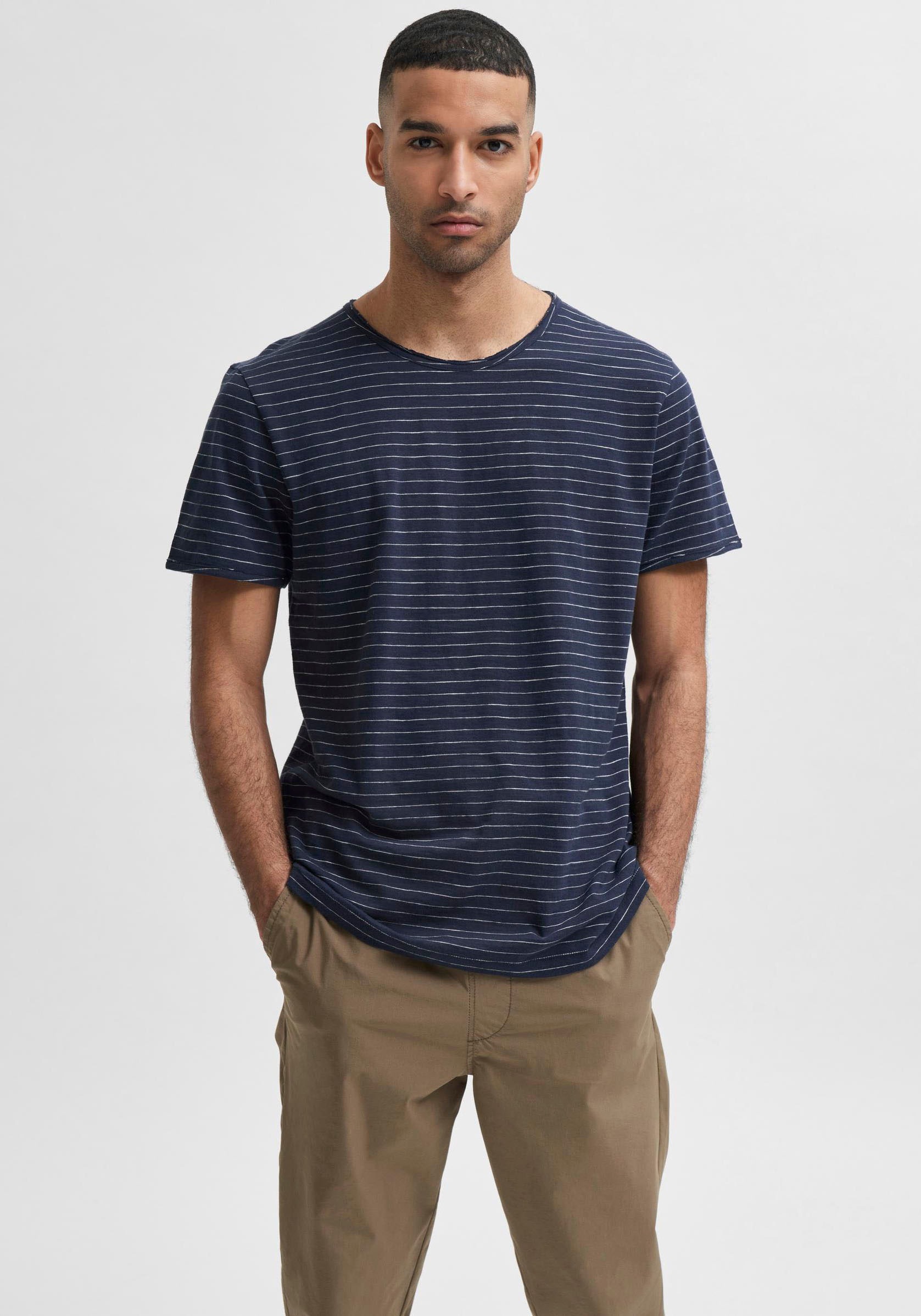 Image of SELECTED HOMME T-Shirt »MORGAN STRIPE O-NECK TEE« bei Ackermann Versand Schweiz