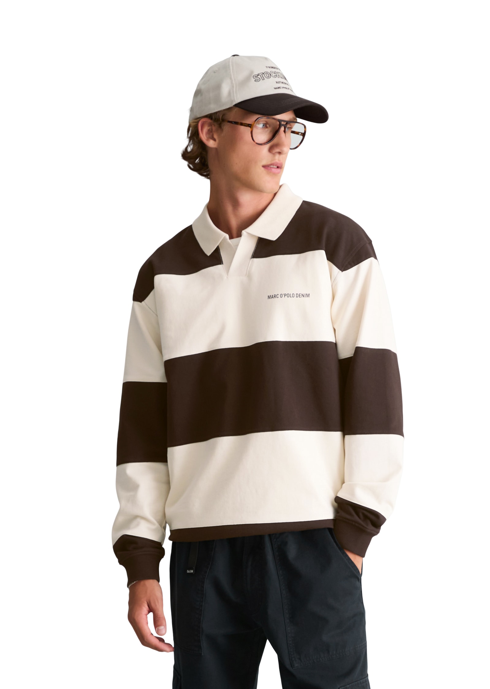 Image of Marc OPolo DENIM Sweatshirt, aus weicher Bio-Baumwolle