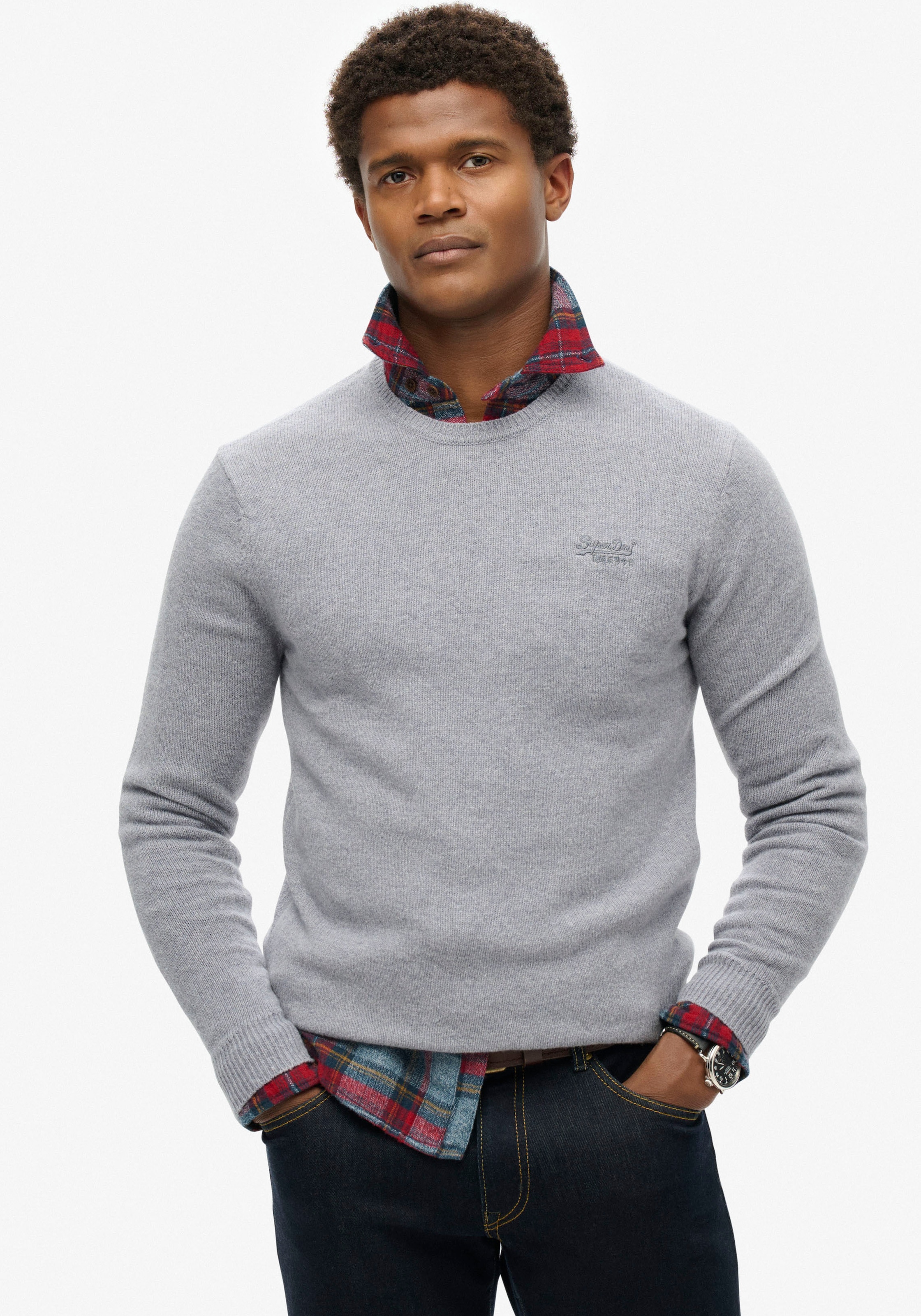 Rundhalspullover »ESSENTIAL SLIM FIT CREW JUMPER«