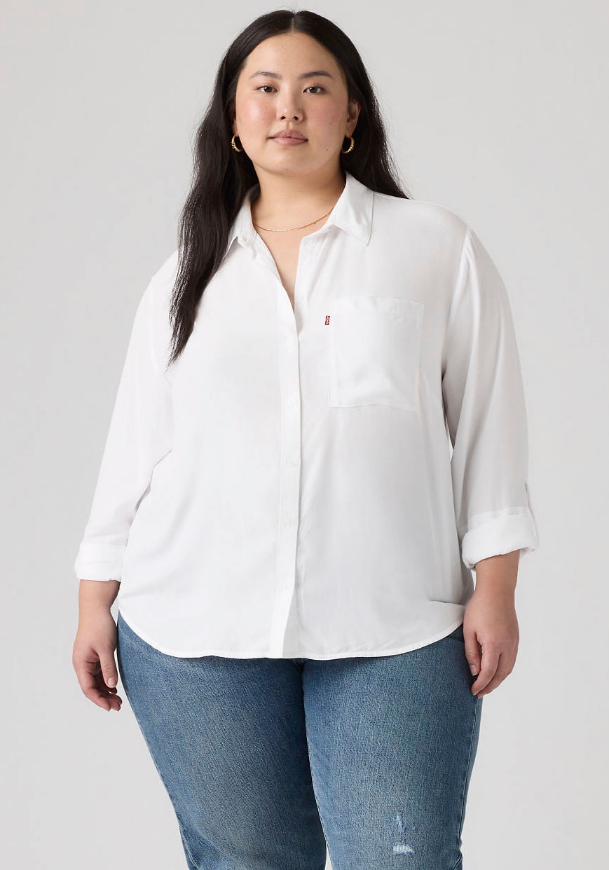 Image of Levis Plus Hemdbluse "PLUS DARLENE SHIRT" aus fliessender Viskose