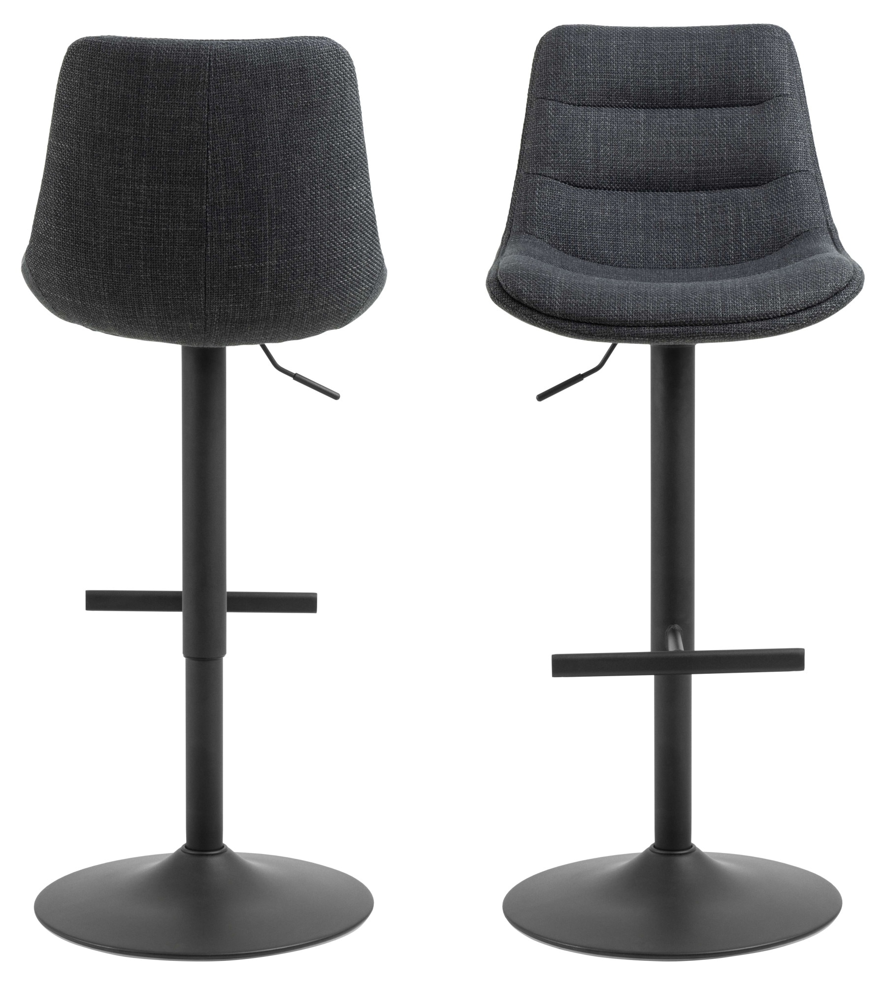 ACTONA GROUP Barhocker »Adisa« Set, 2 stk., 2 Stk. tlg. Barhocker, Basel dunkelgrau, Trompete Gestell, 2 Stk