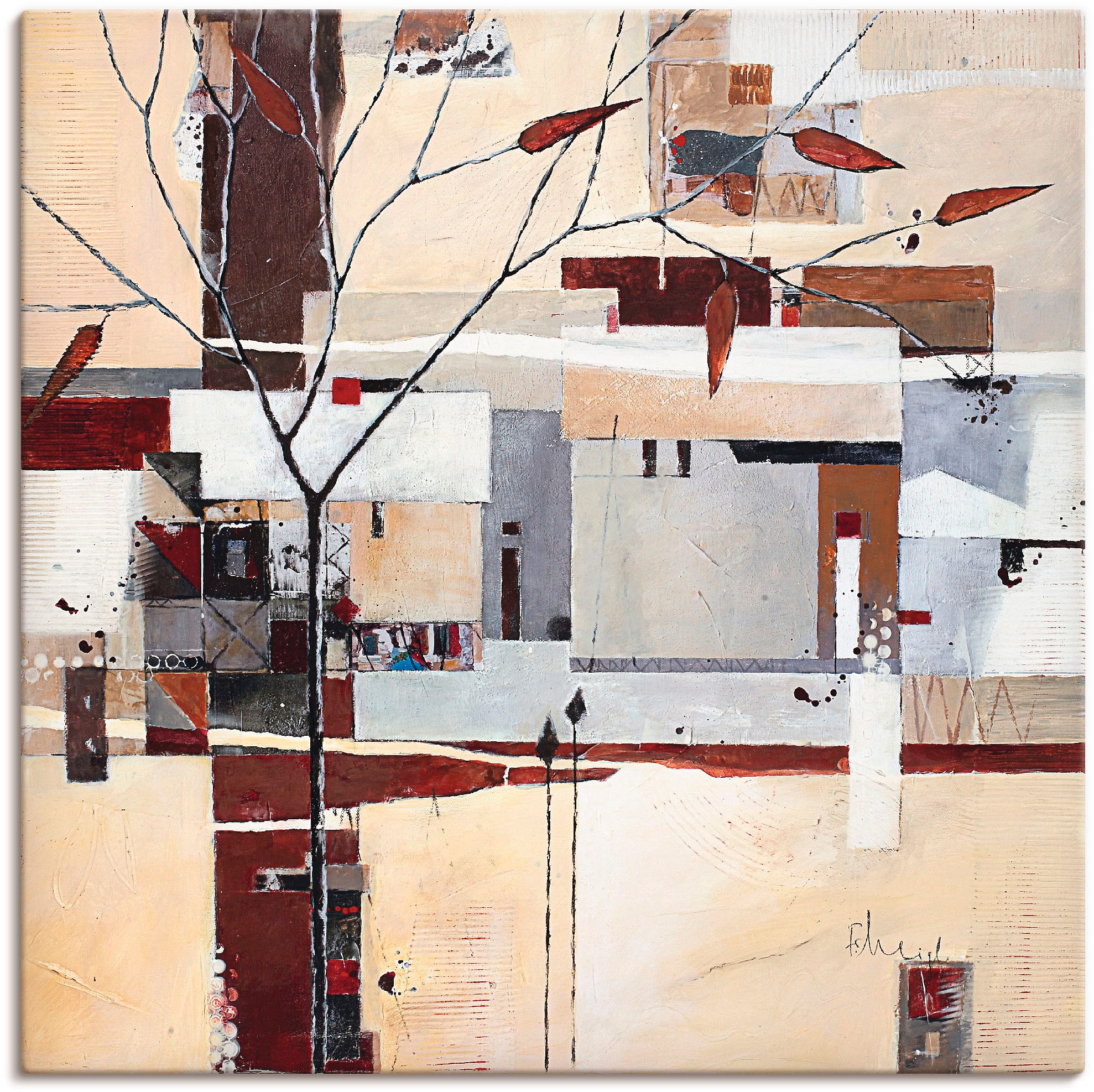 Artland Leinwandbild »Ruhe der Natur«, Muster, (1 St.), auf Keilrahmen gespannt