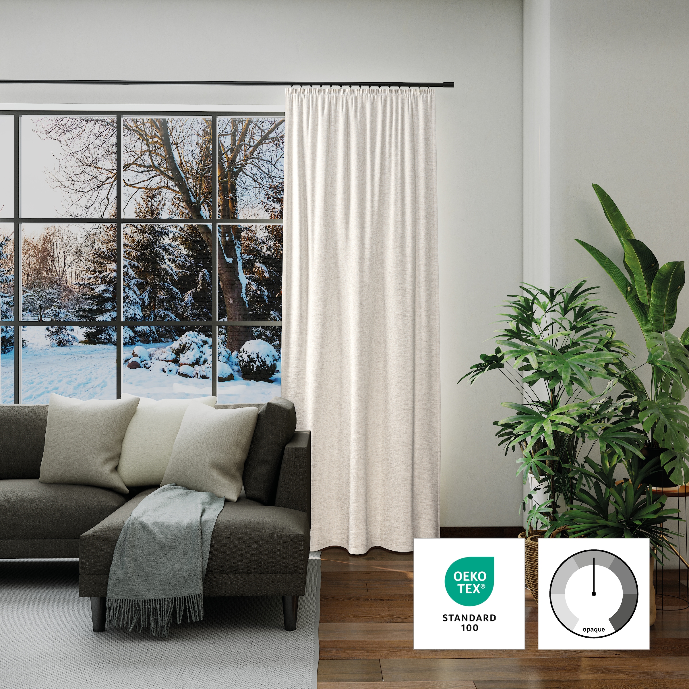 Neutex for you! Rideau »Inuit« Bande volante 1 cuis tlg. HxB: 245x145